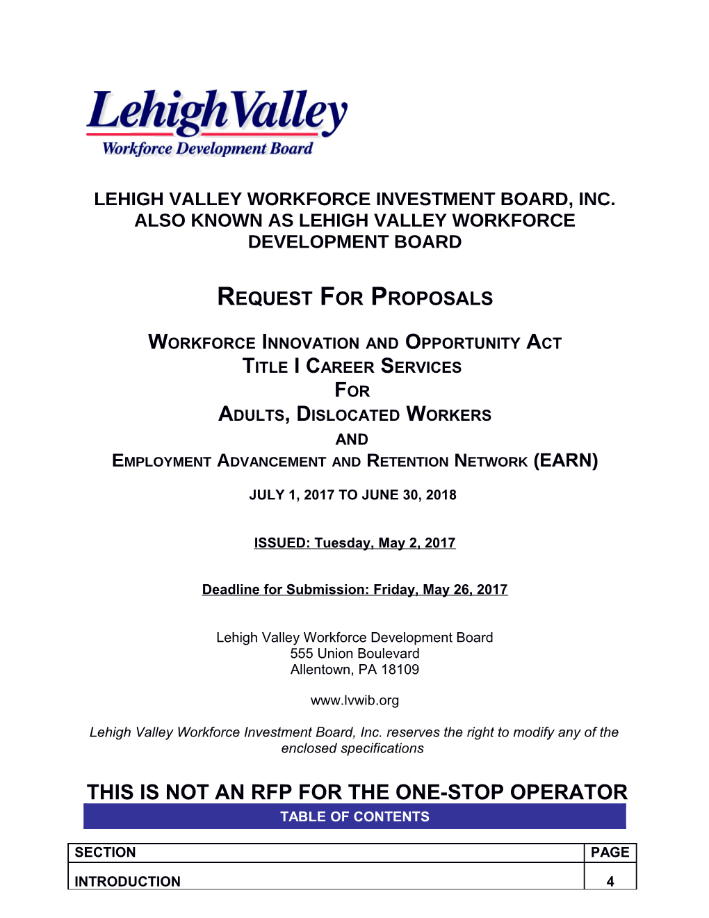 Lehigh Valley Workforce Investment Board, Inc