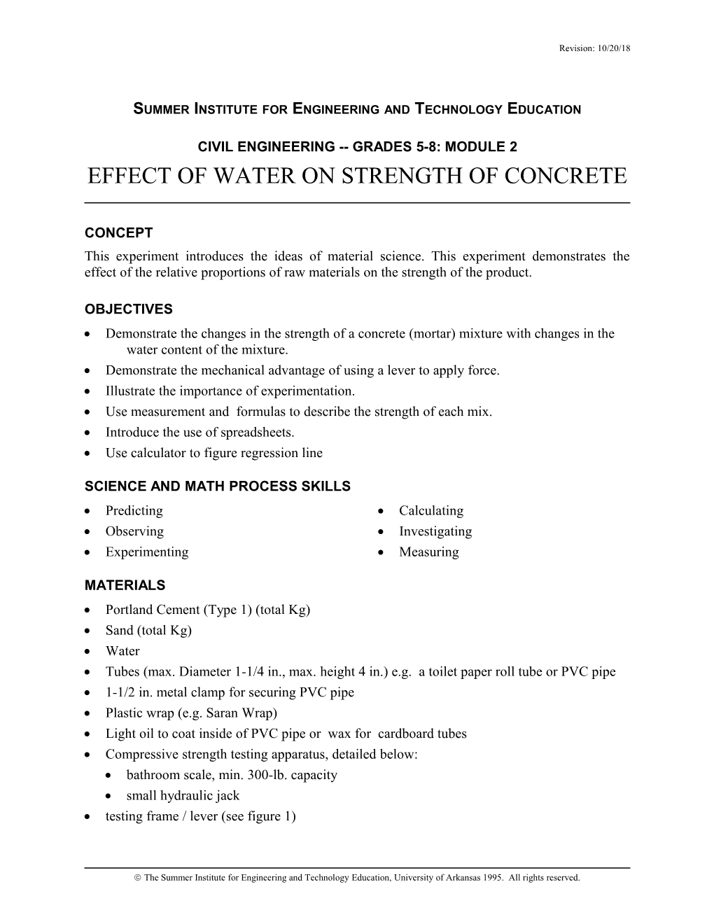 Effect of Water on Strength of Concrete