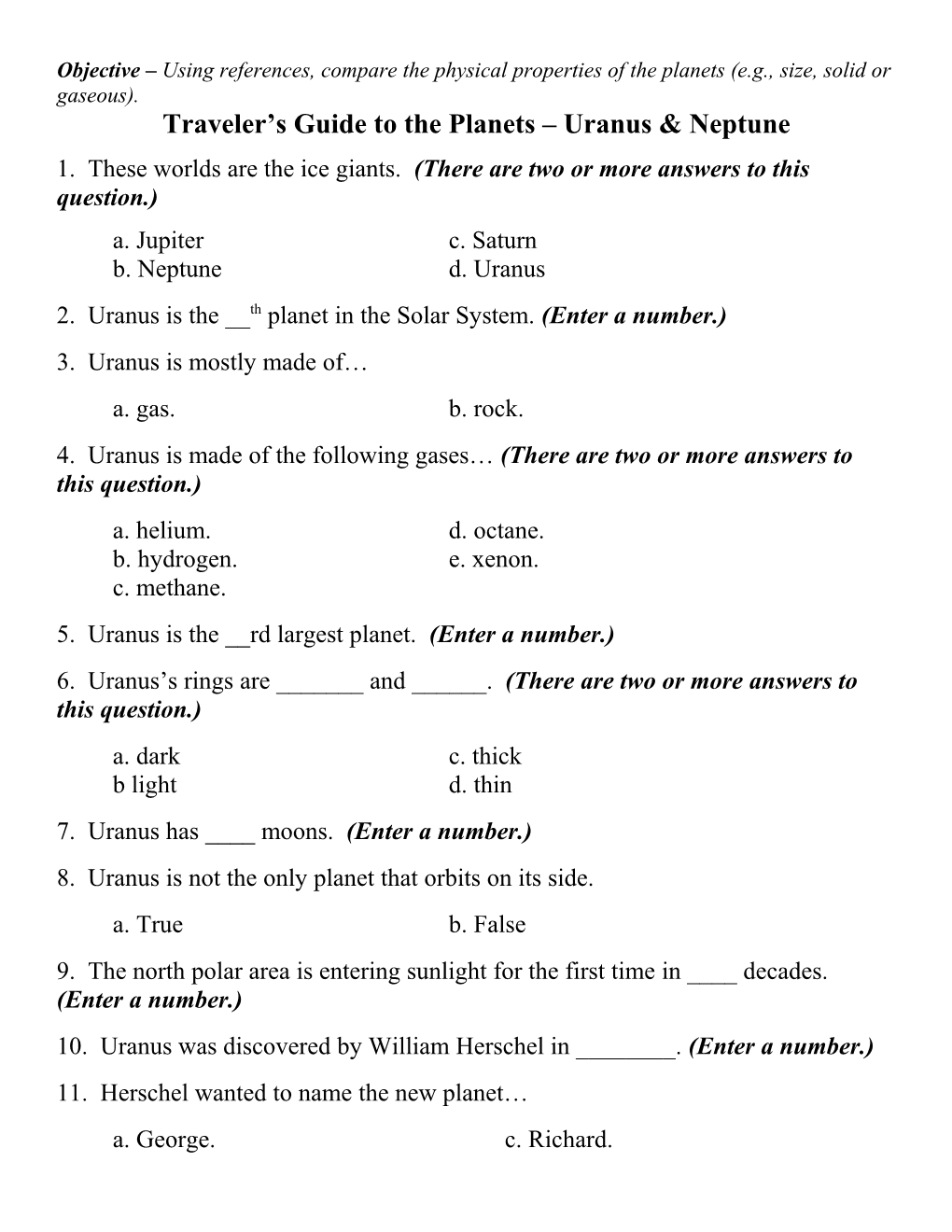 Traveler S Guide to the Planets Uranus & Neptune