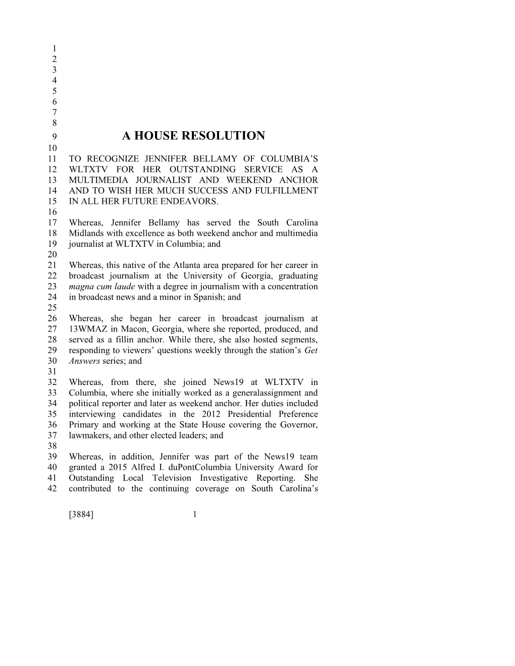 2015-2016 Bill 3884 Text of Previous Version (Mar. 24, 2015) - South Carolina Legislature Online