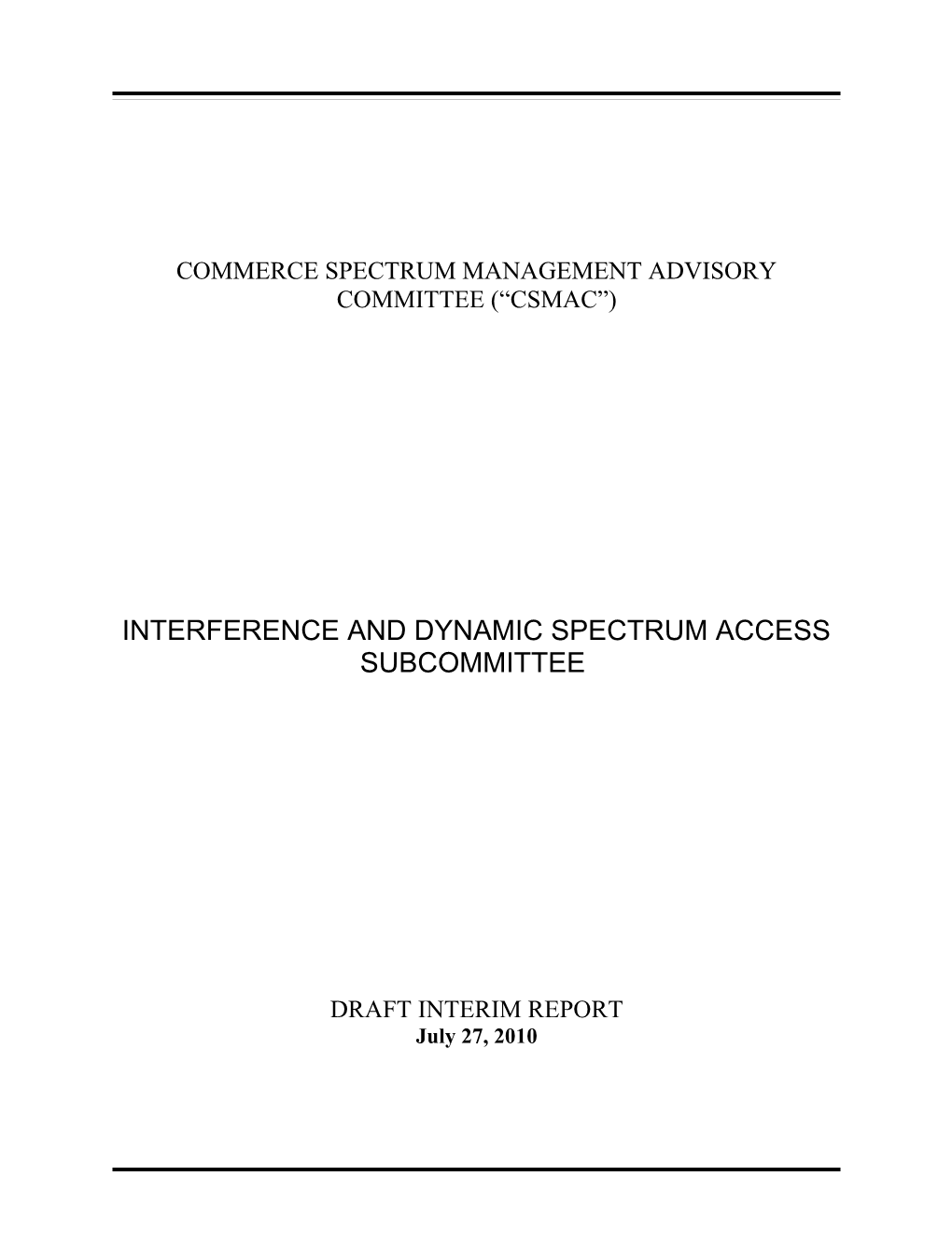 Commerce Spectrum Management Advisory Committee ( Csmac )