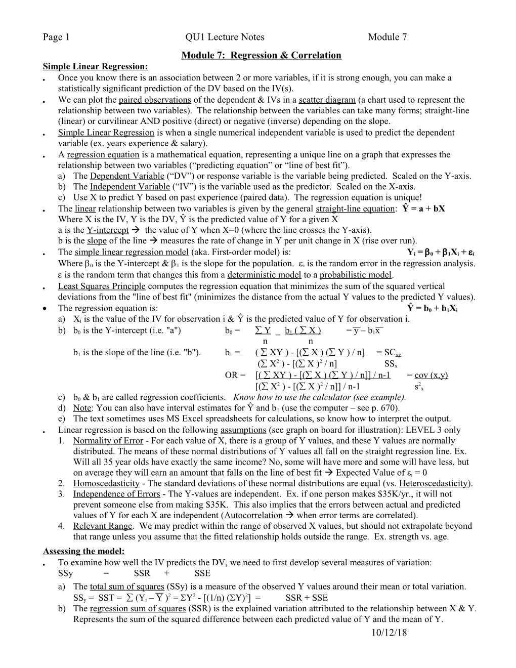 Chapter 9 Lecture Notes: Two-Sample Tests