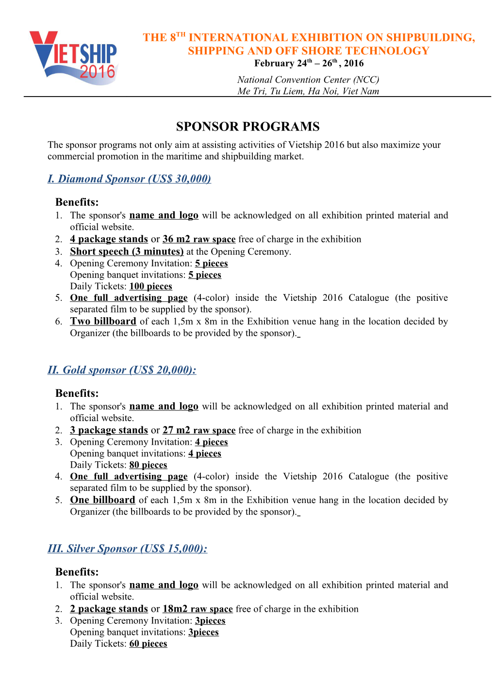Sponsor Programs