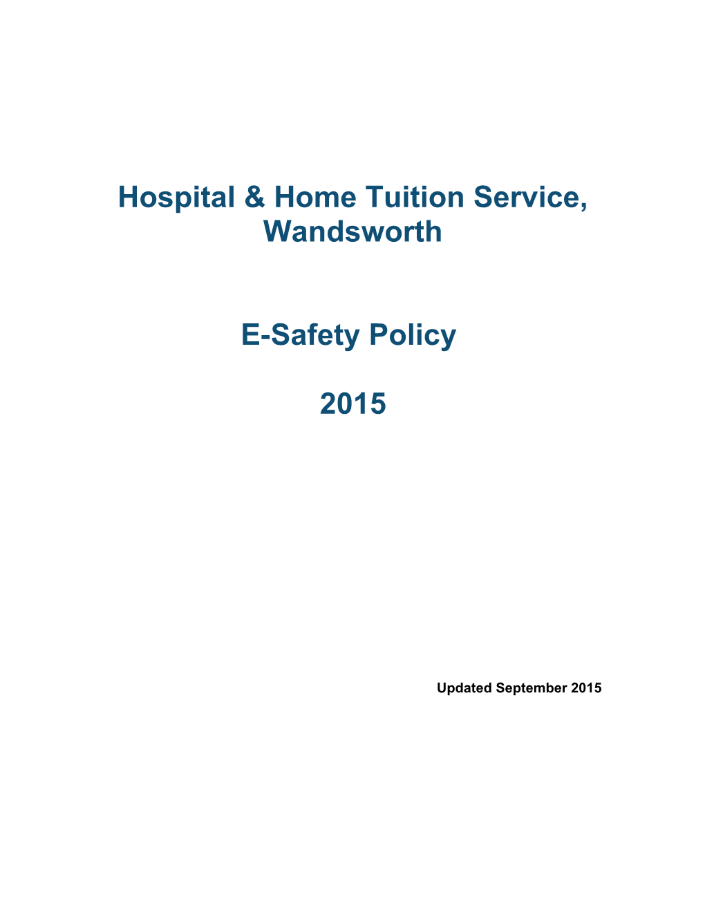 Hospital & Home Tuition Service, Wandsworth