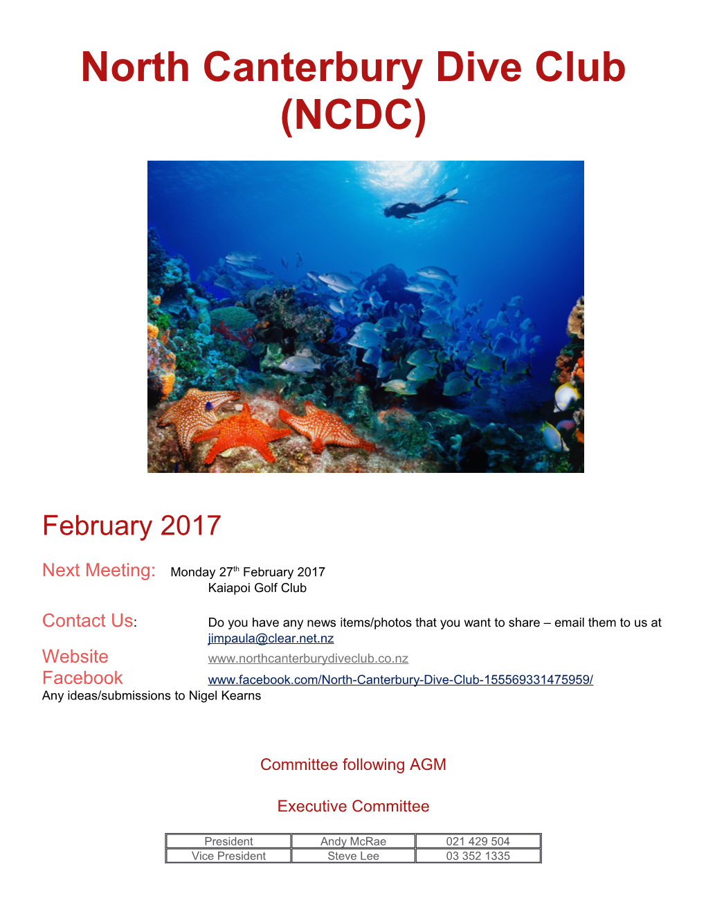 North Canterbury Dive Club (NCDC)