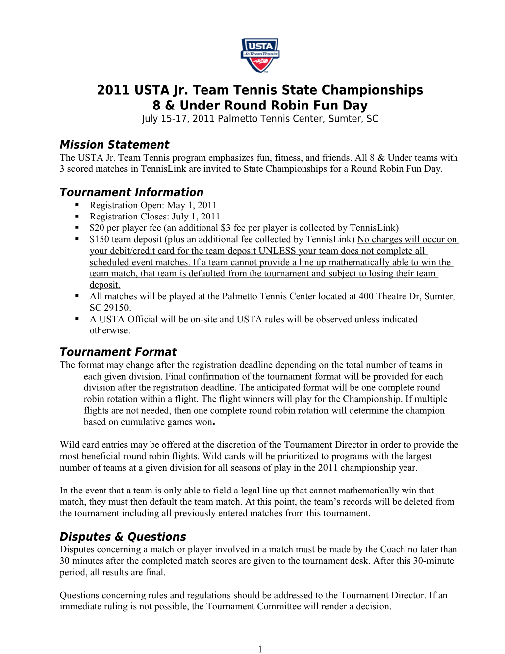 2011 USTA Jr. Team Tennisstate Championships