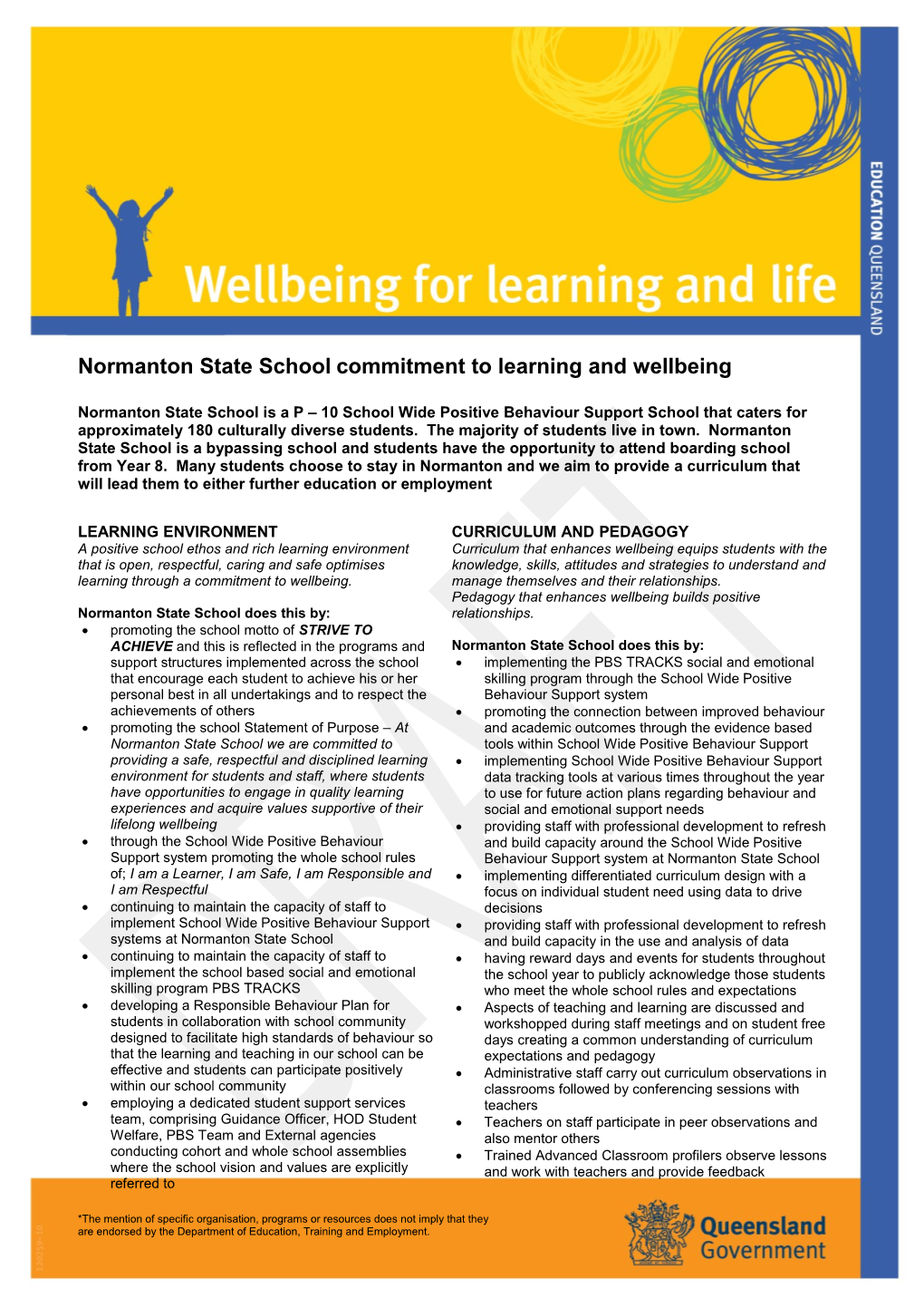 Learning and Wellbeing Case Study