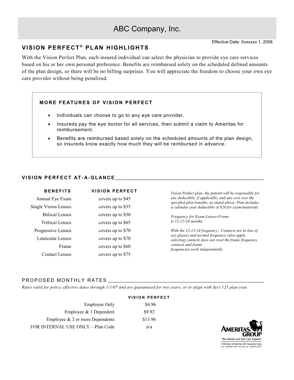 Focus Plan Highlights