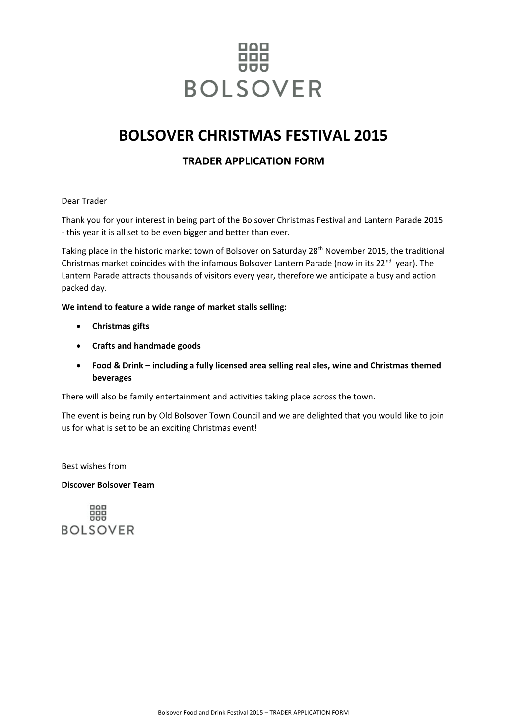 Bolsover Christmas Festival 2015