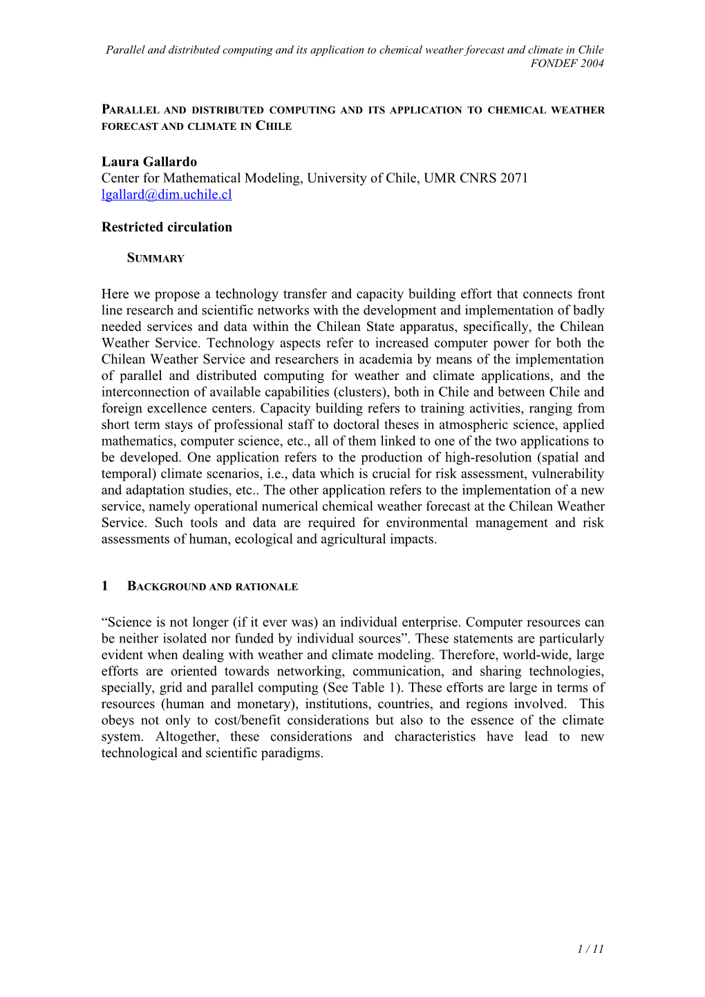 Parallel and Distributed Computing and Its Application to Chemical Weather Forecast And