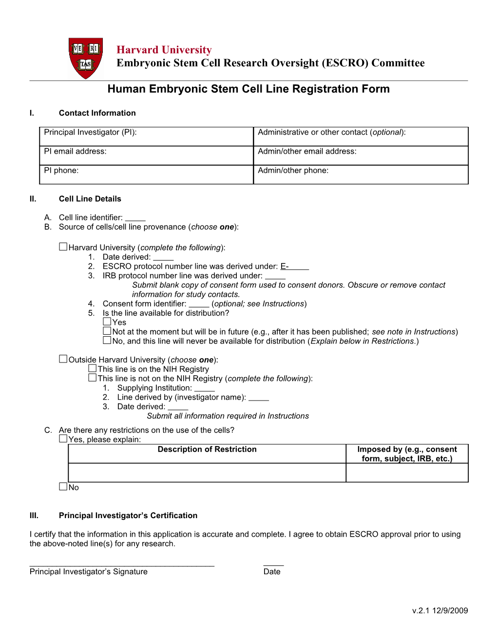 HU Hesc Registry Form