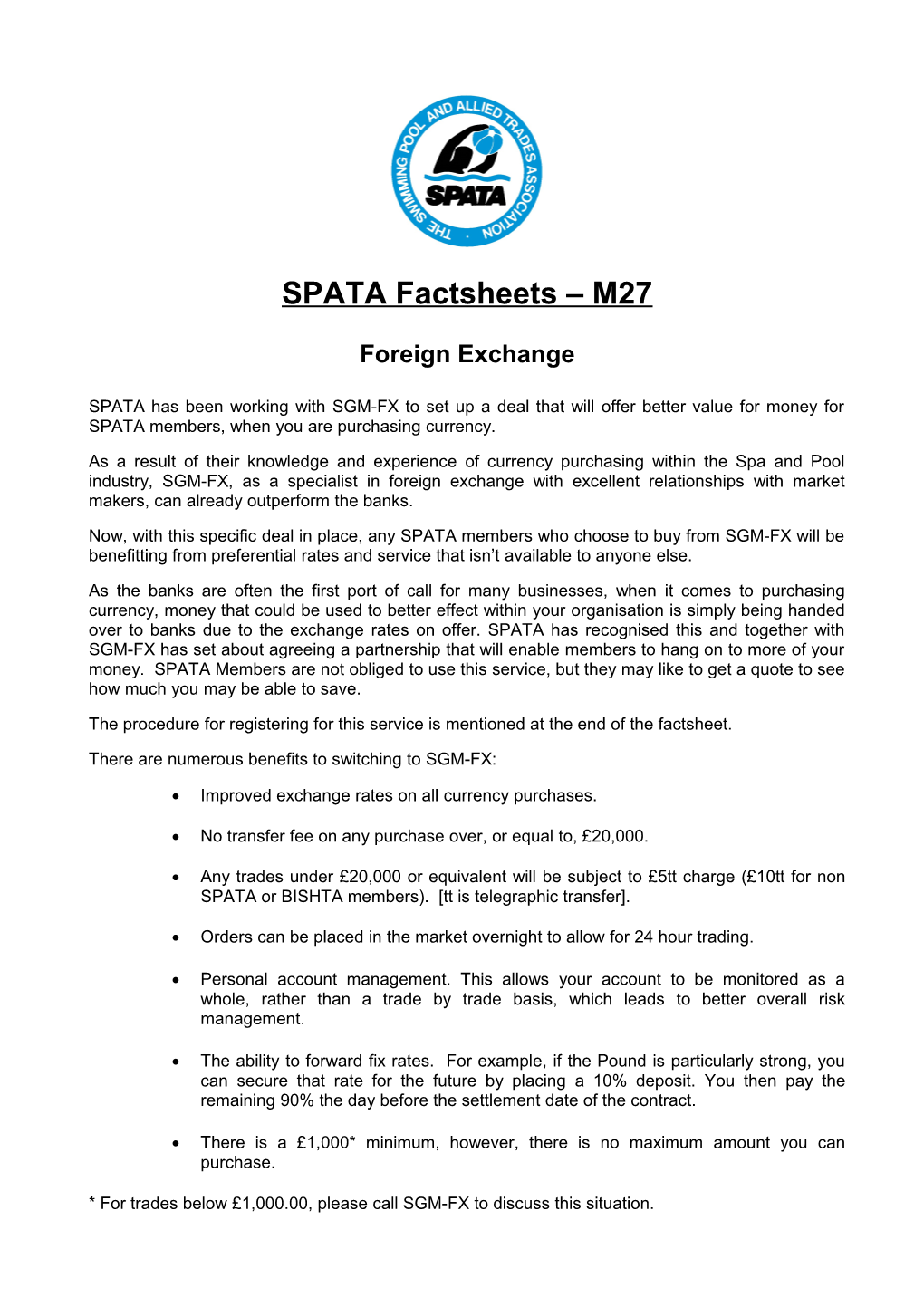 SPATA Factsheets M27