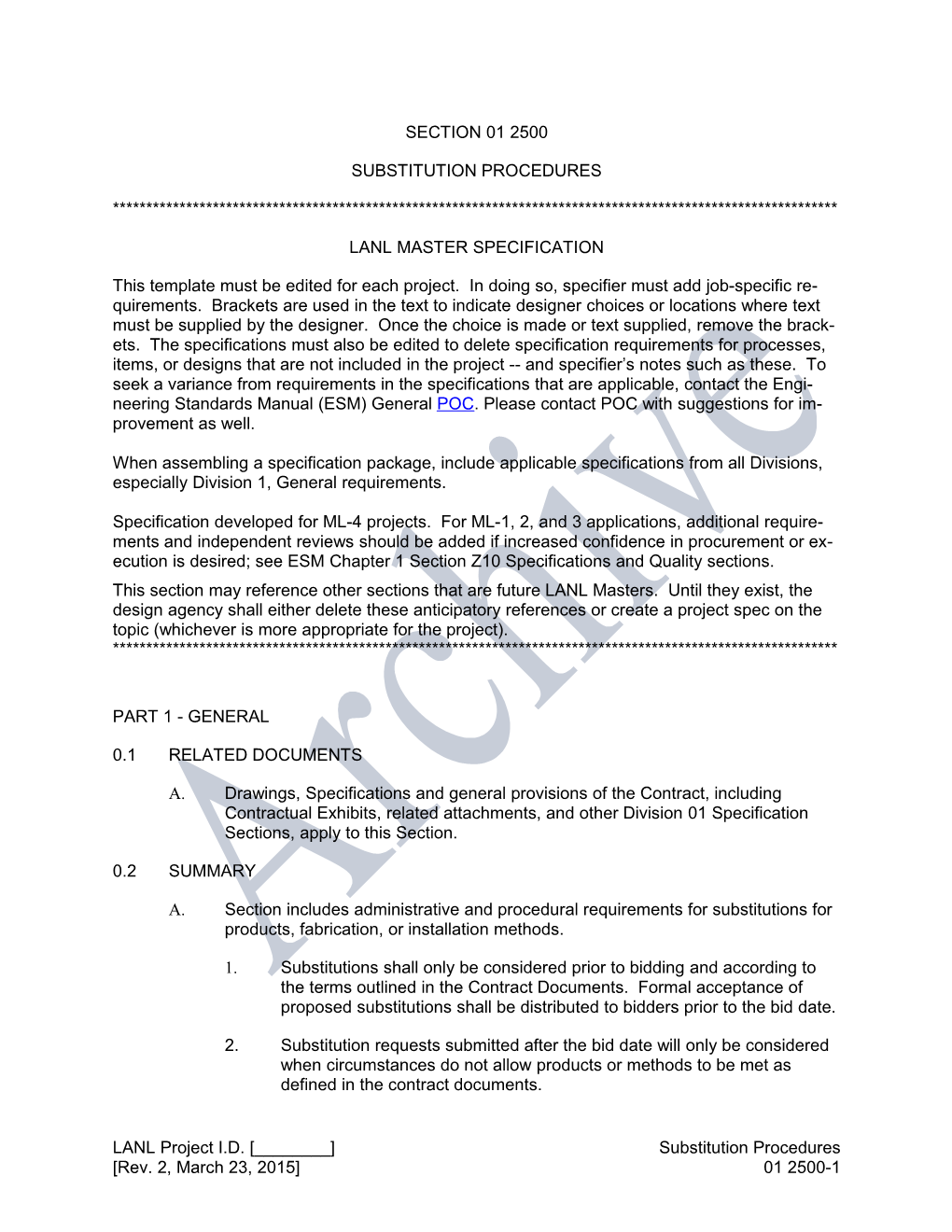 Substitution Procedures