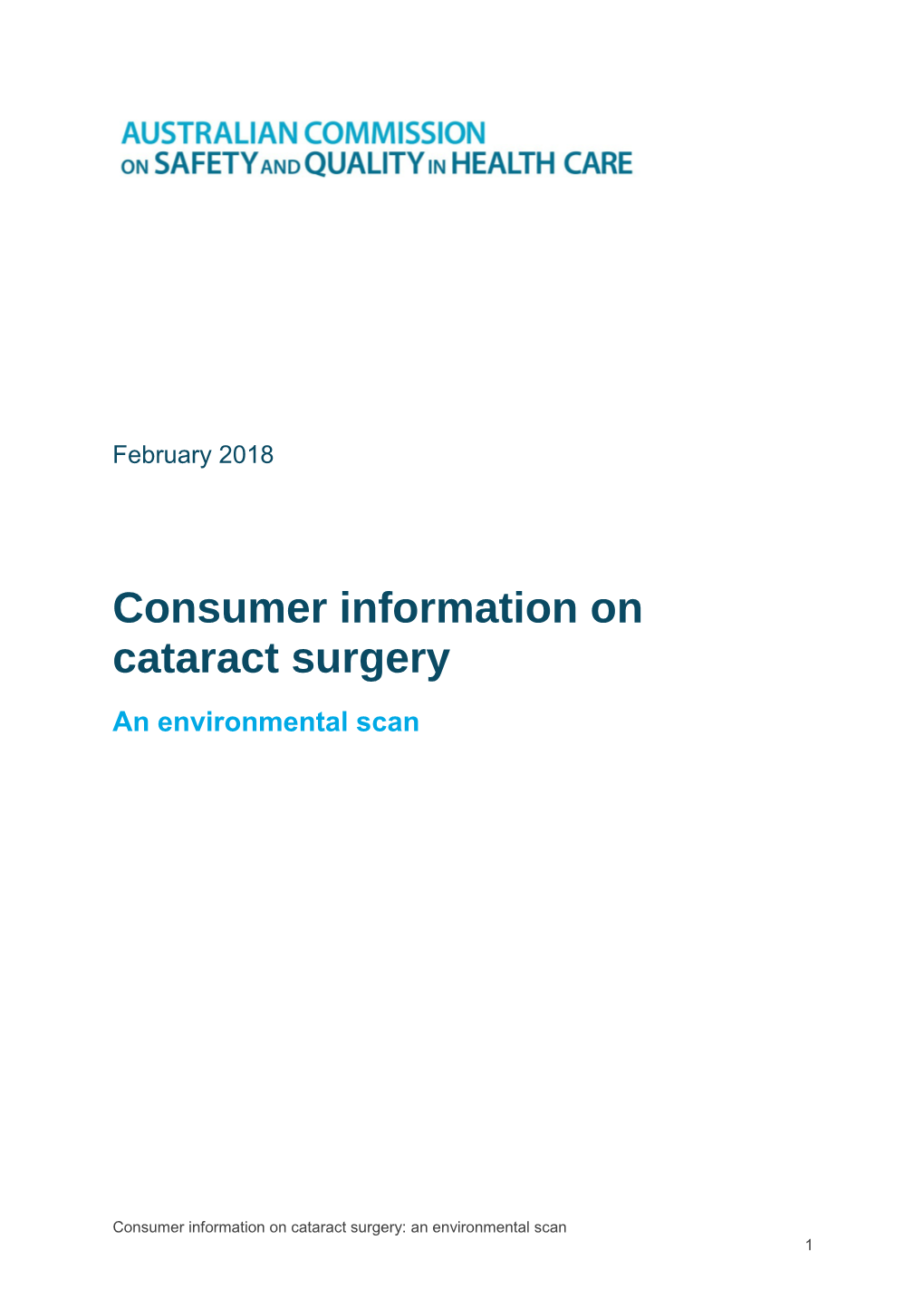 Consumer Information on Cataract Surgery