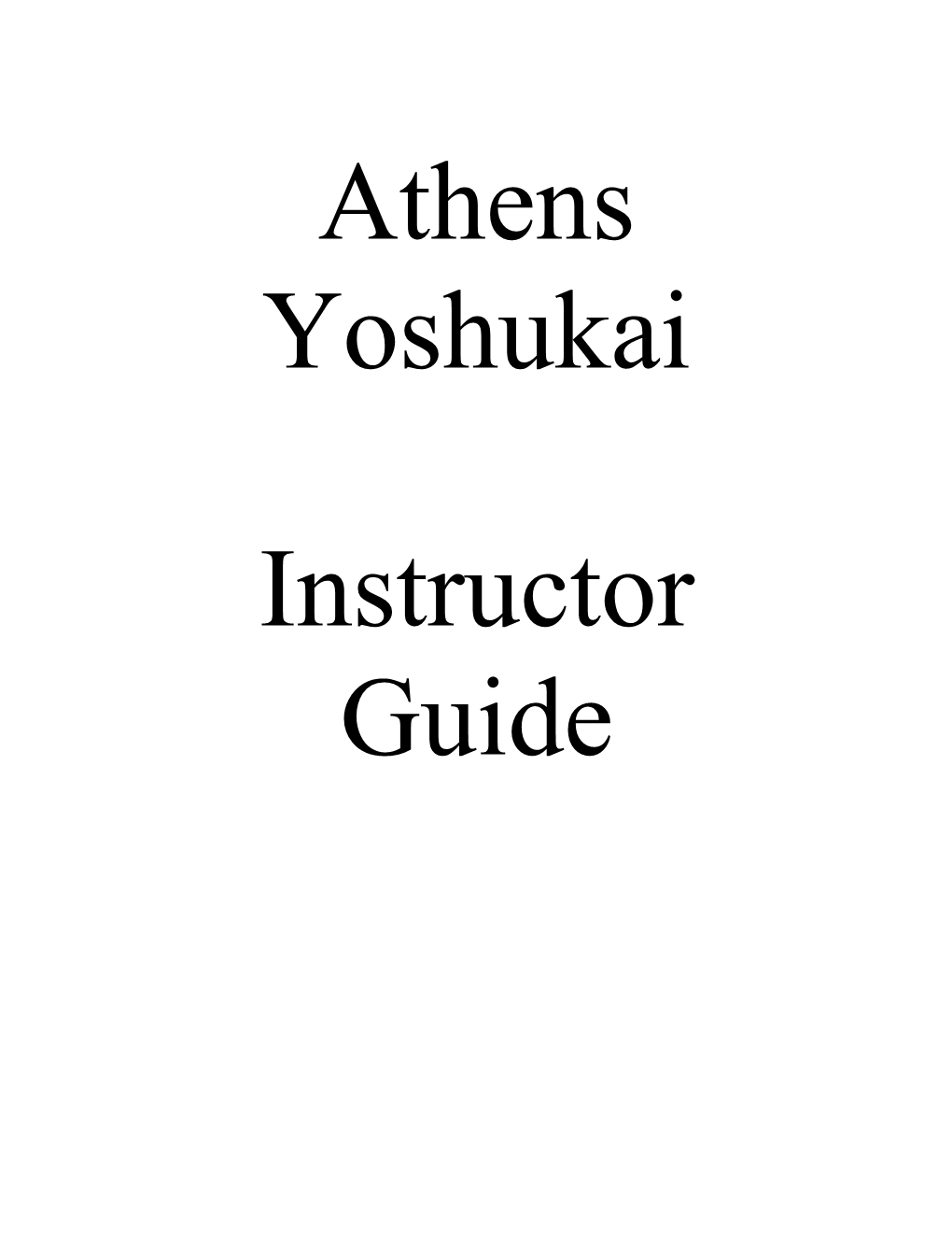 Athens Yoshukai