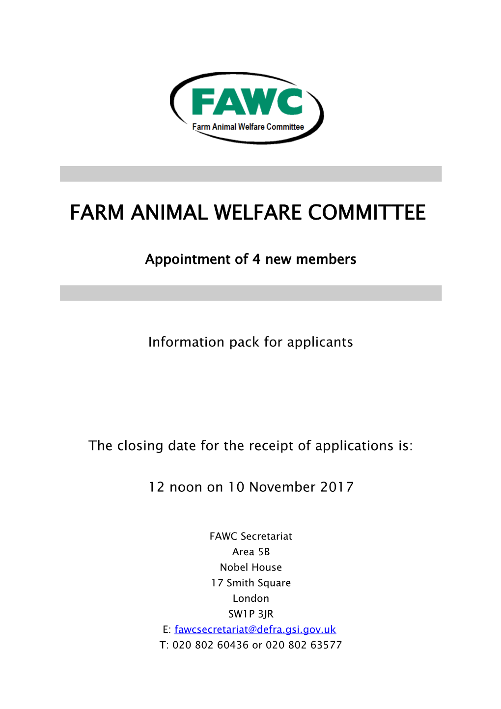 Farm Animal Welfare Committee