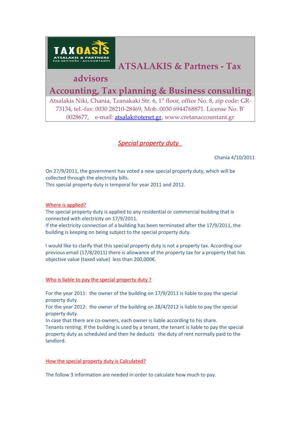 ATSALAKIS & Partners - Tax Advisors