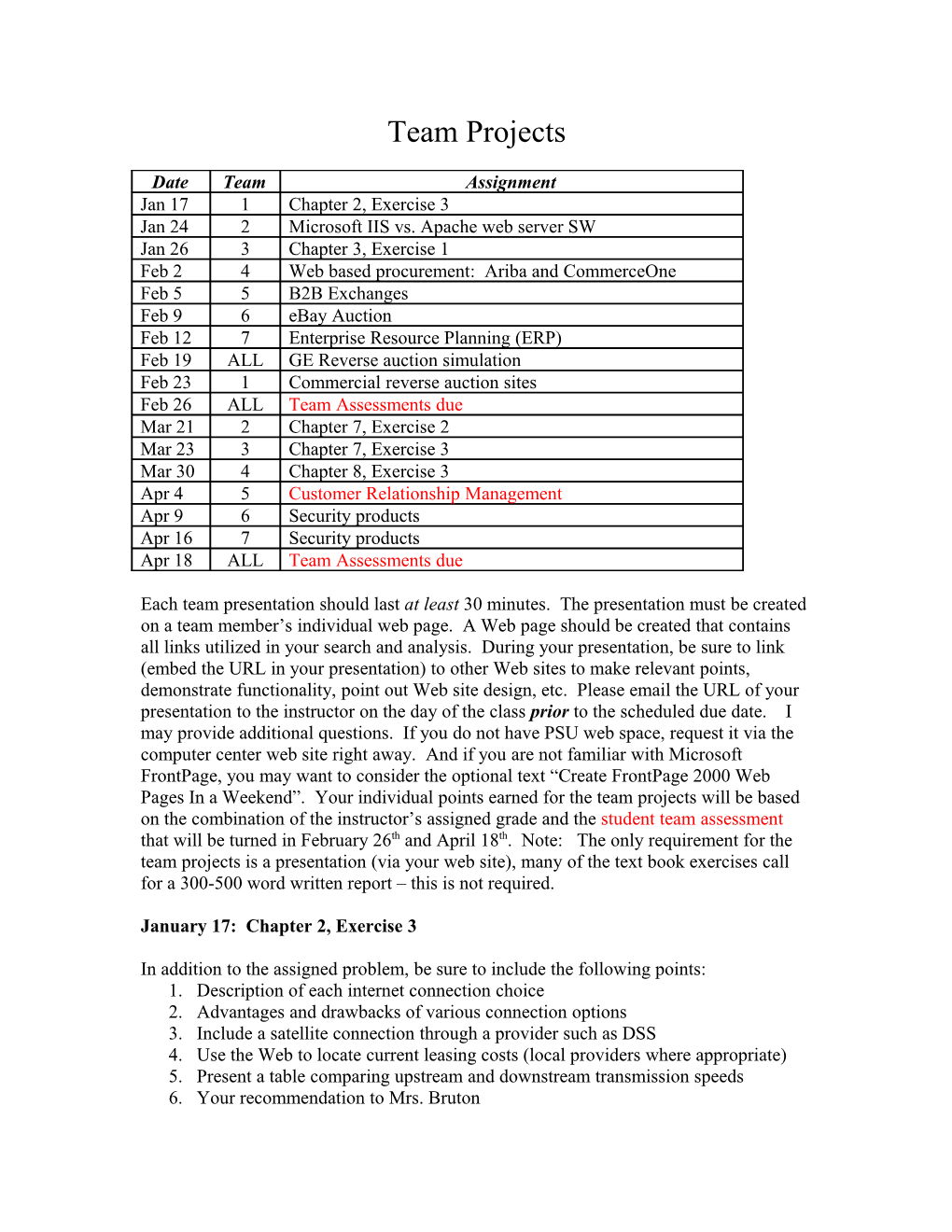 In Addition to the Assigned Problem, Be Sure to Include the Following Points