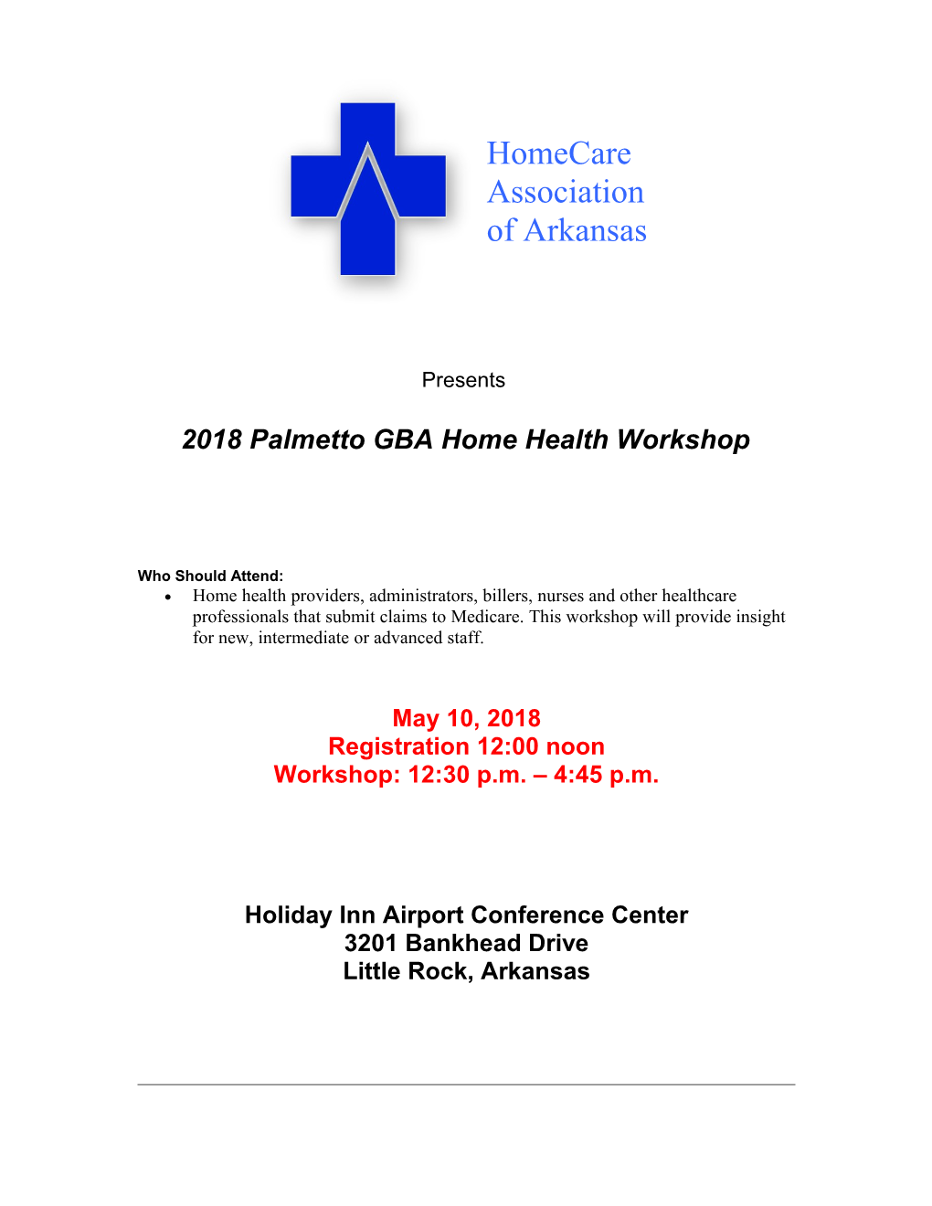 2018 Palmetto GBA Home Health Workshop