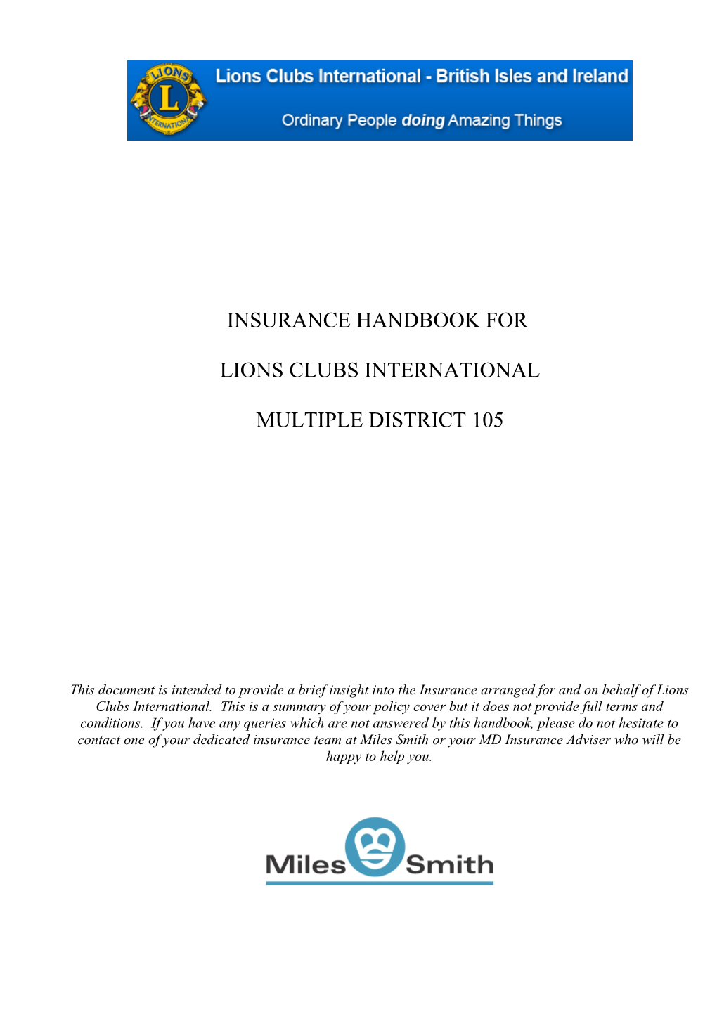 Insurance Handbook For