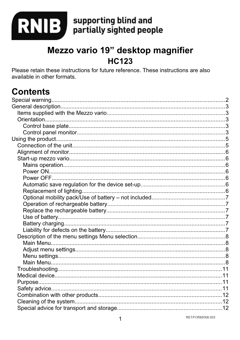 Mezzo Vario 19 Desktop Magnifier