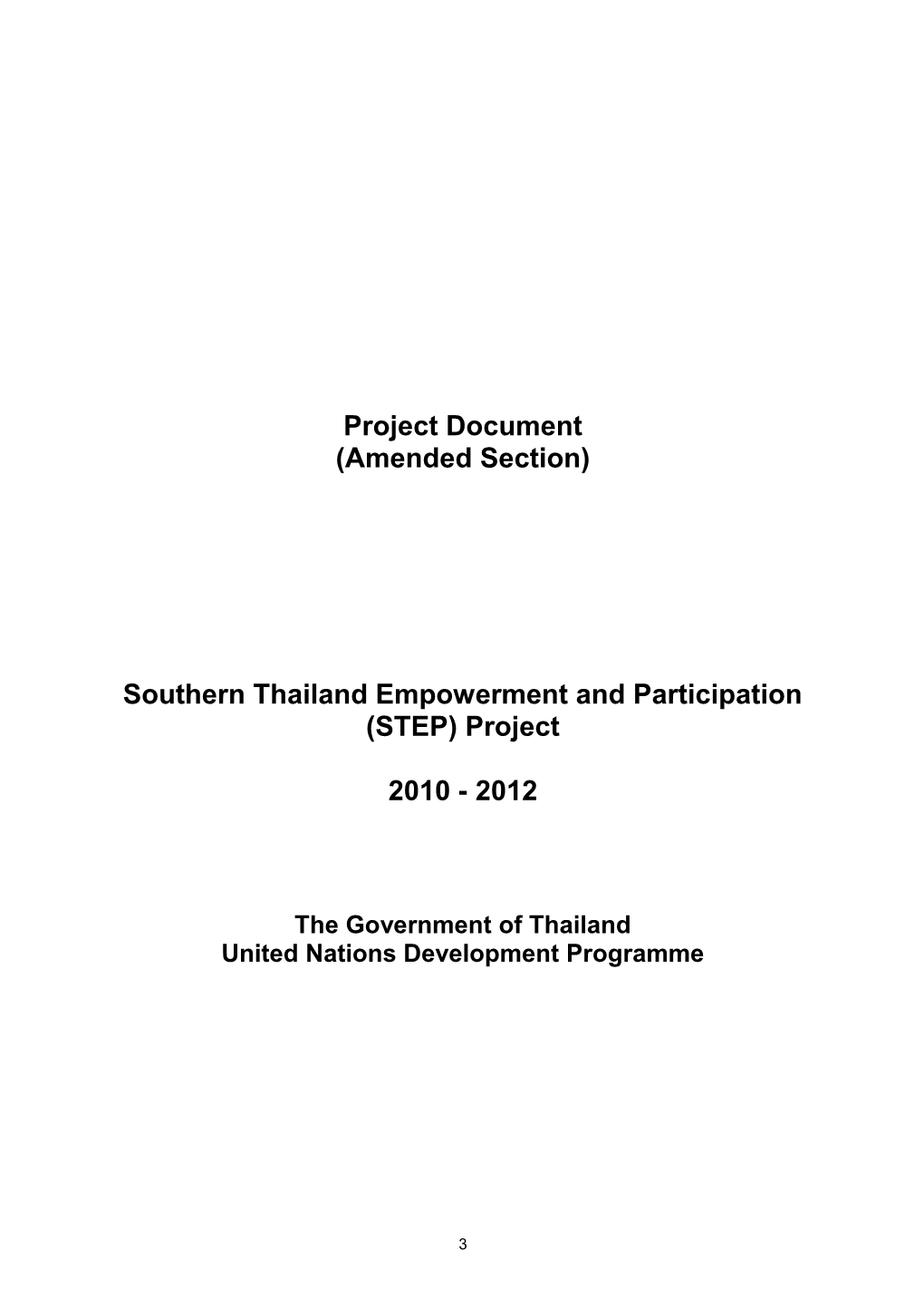 Southern Thailand Empowerment and Participation (STEP) Project