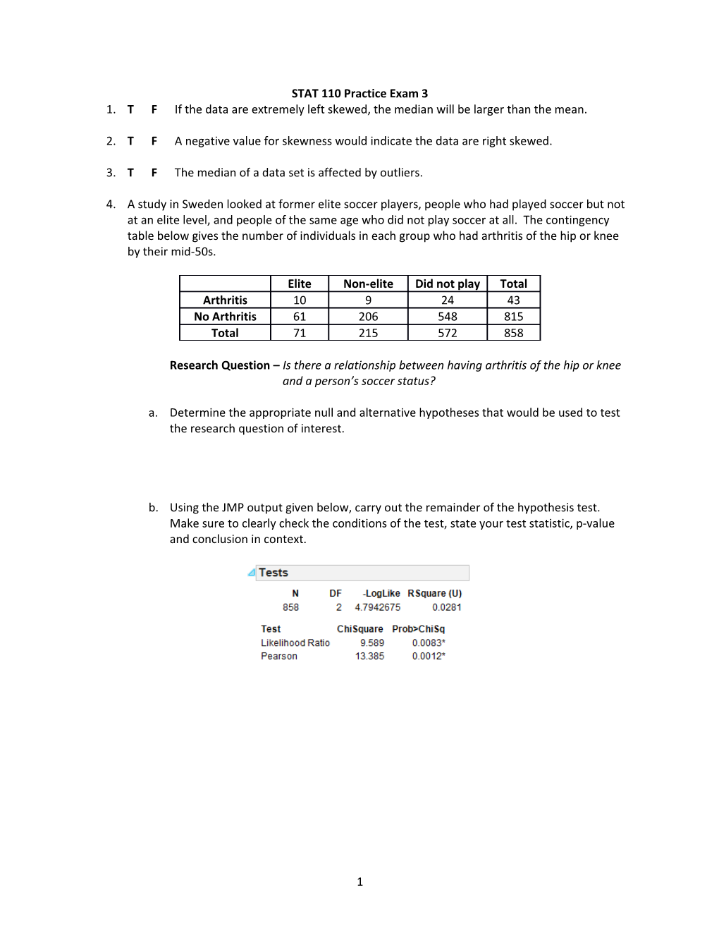 STAT 110 Practice Exam 3