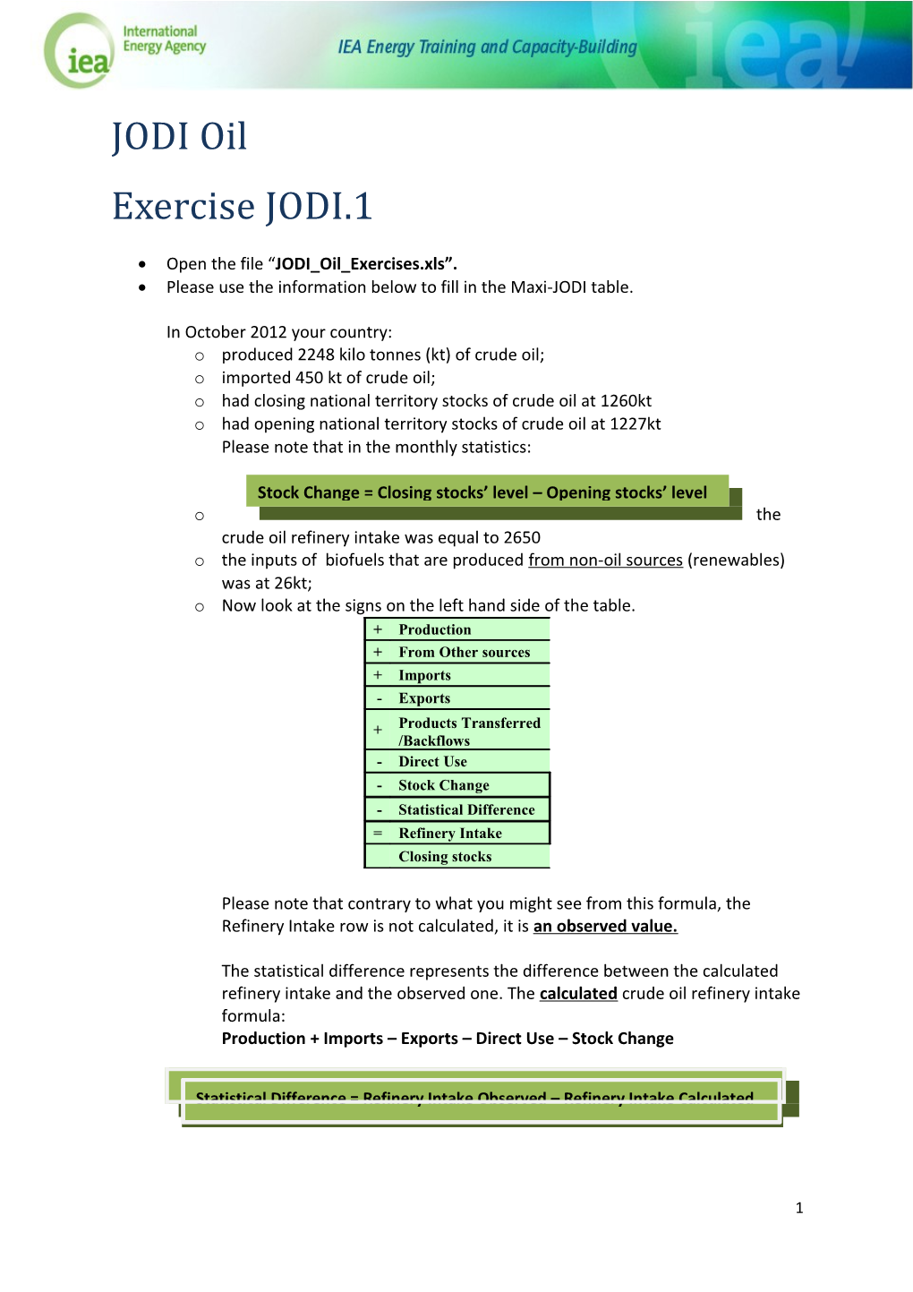 Exercise JODI.1