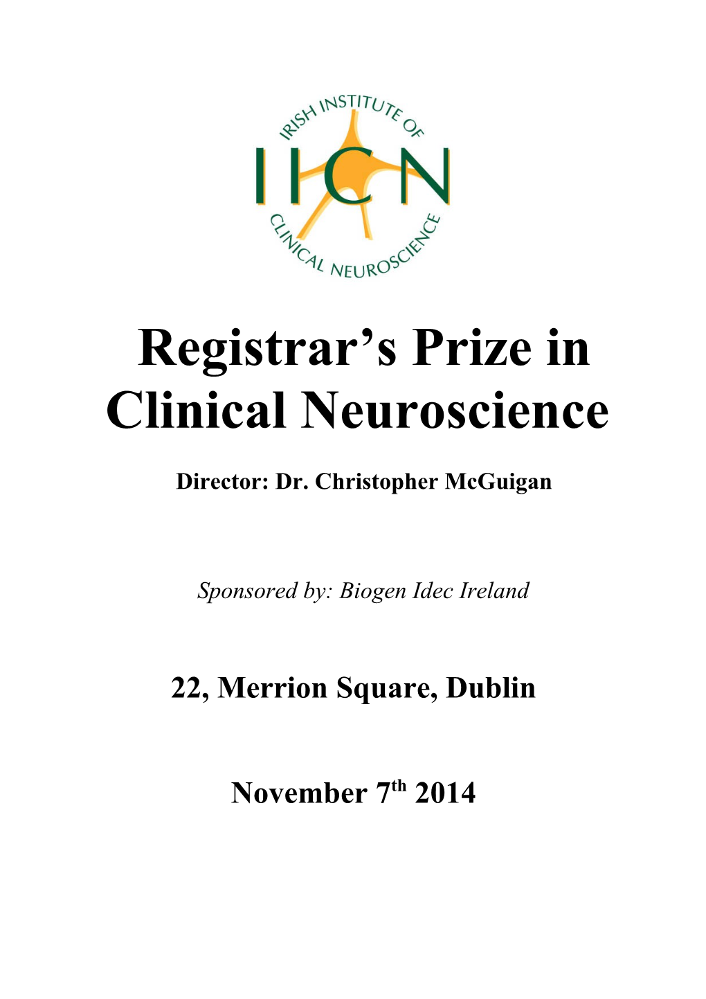 Registrar S Prize in Clinical Neuroscience