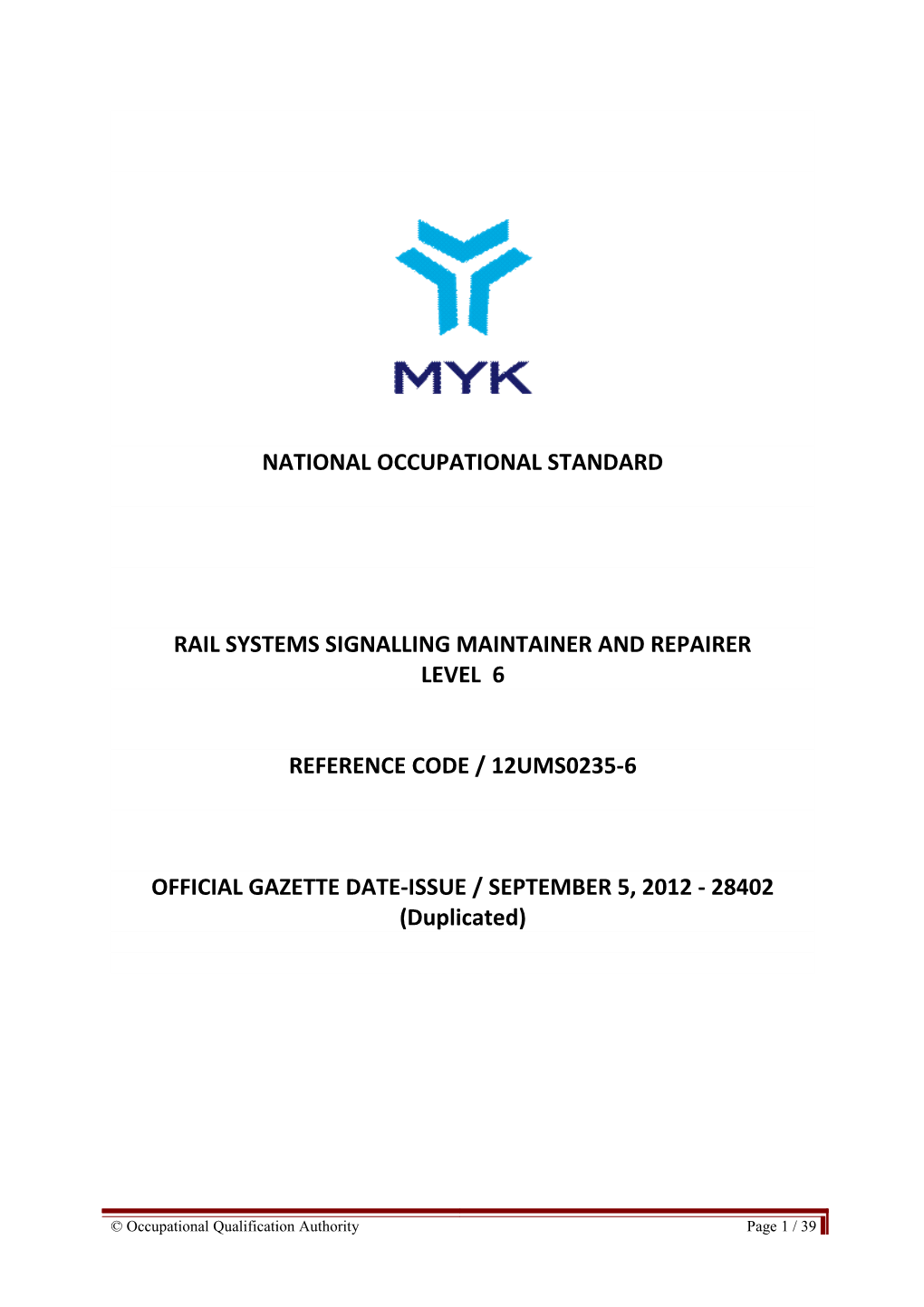 Rail Systems Signalling Maintainer and Repairer