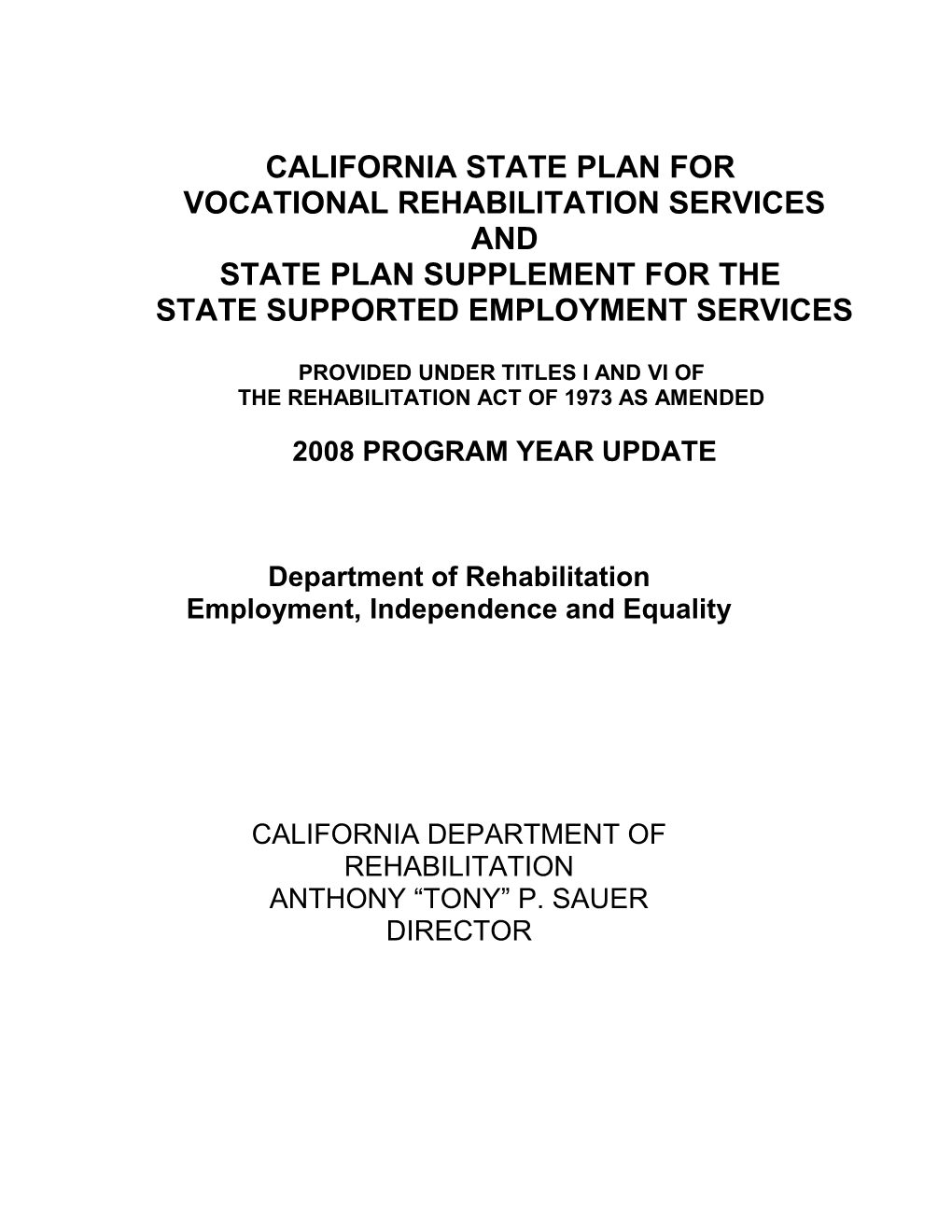 Summary of Input Provided by the State Rehabilitation Council