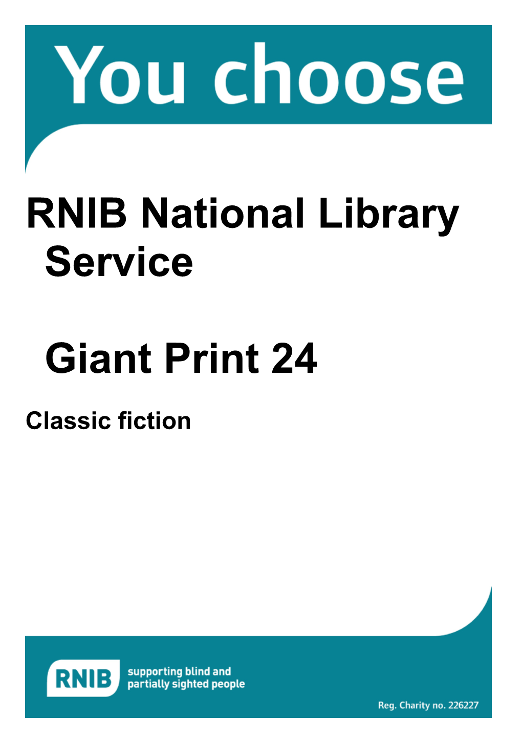 Classic Fiction Book List for Giant Print (Word)
