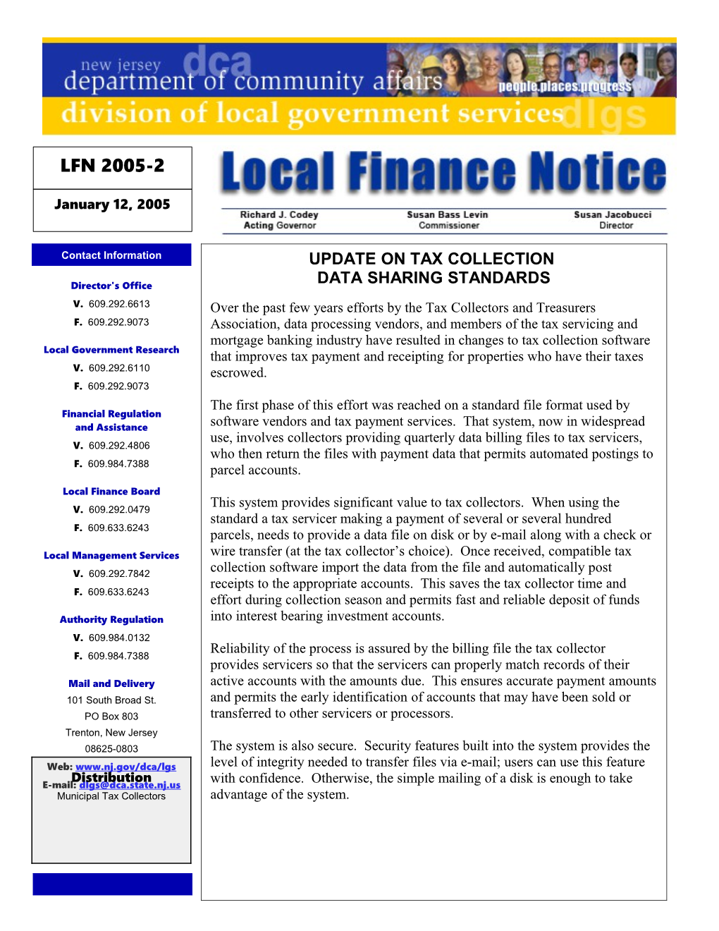 Local Finance Notice 2005-2January 12, 2005Page # 2
