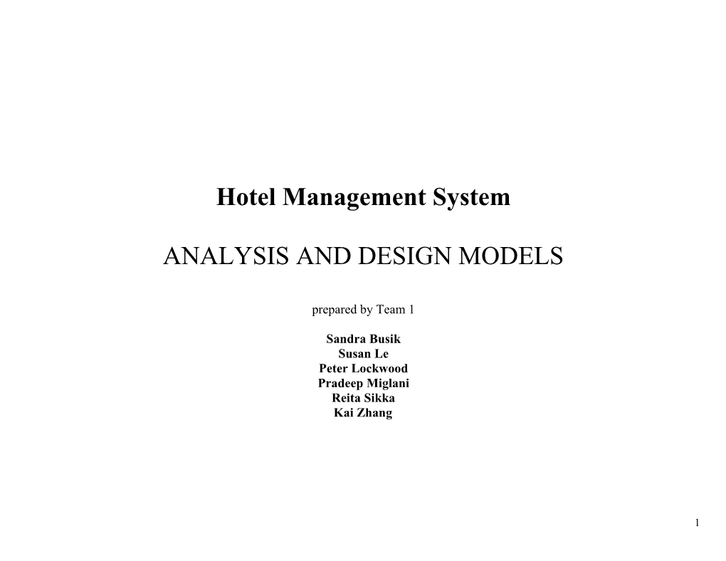 Hotel Management System