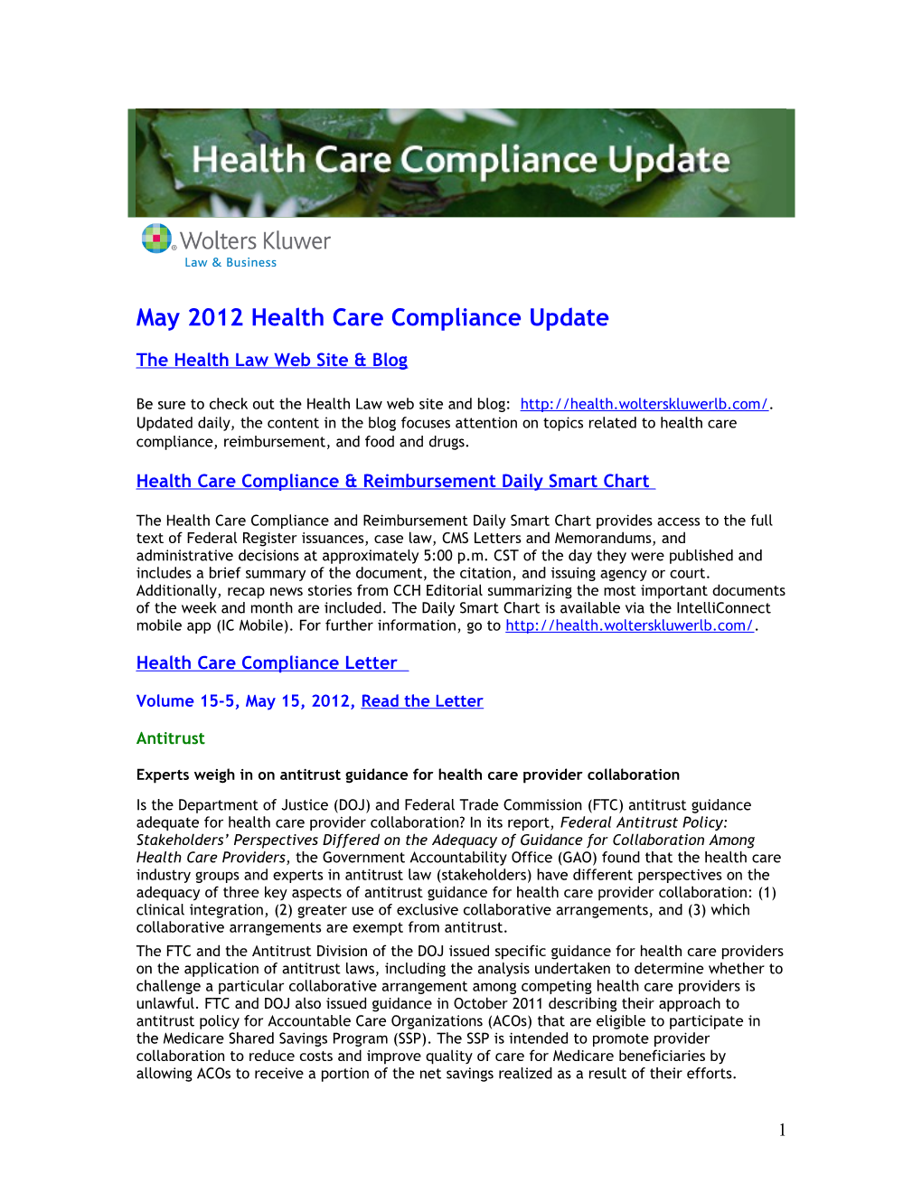 The Health Law Web Site & Blog