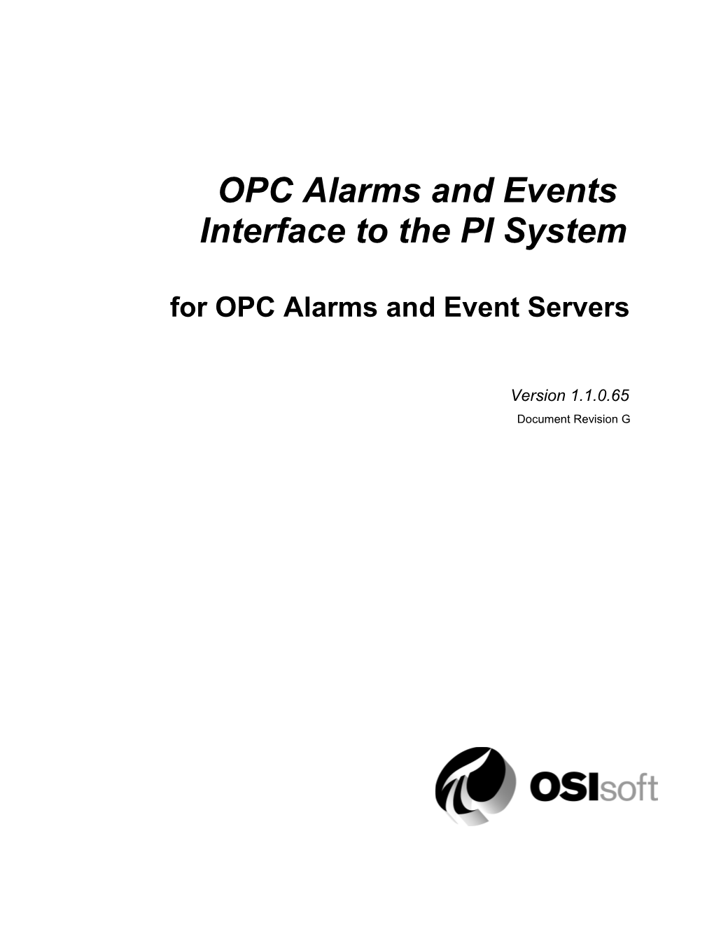 OPC Alarms and Events Interface to the PI System