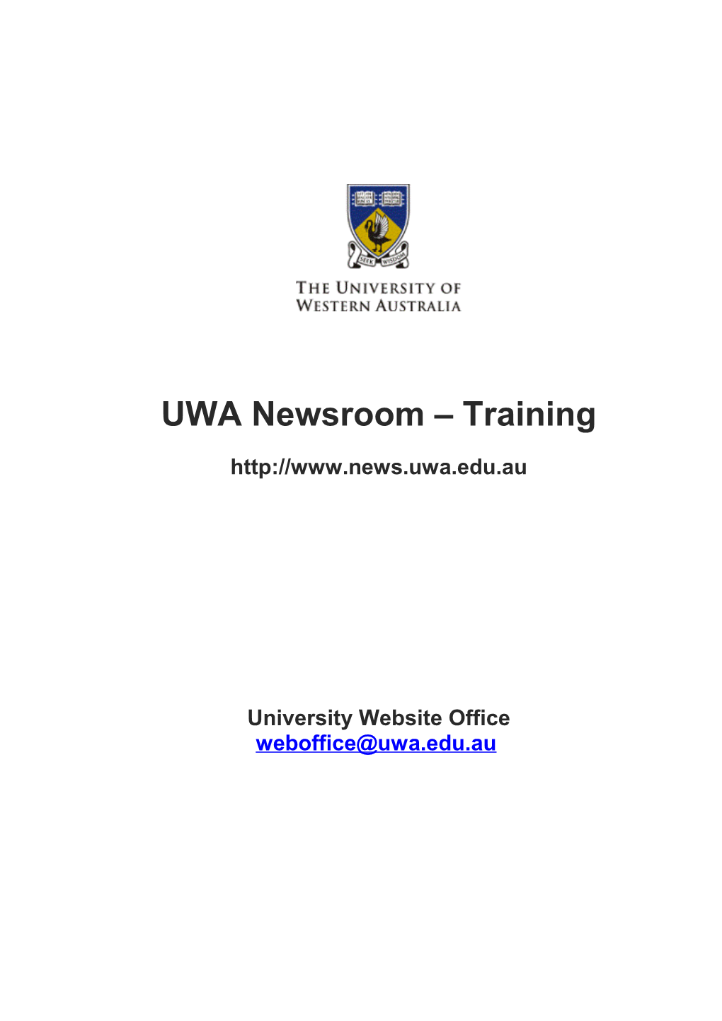 UWA Newsroom Training