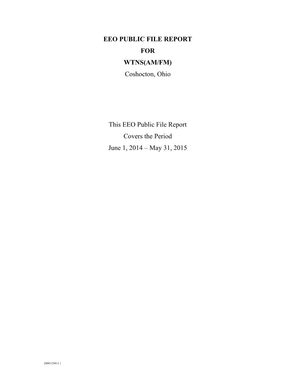 WTNS Public File Report 2014-2015 (00811549)