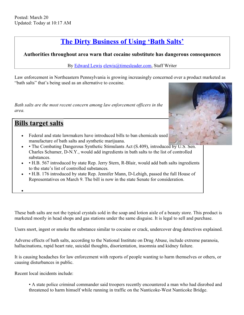 The Dirty Business of Using Bath Salts