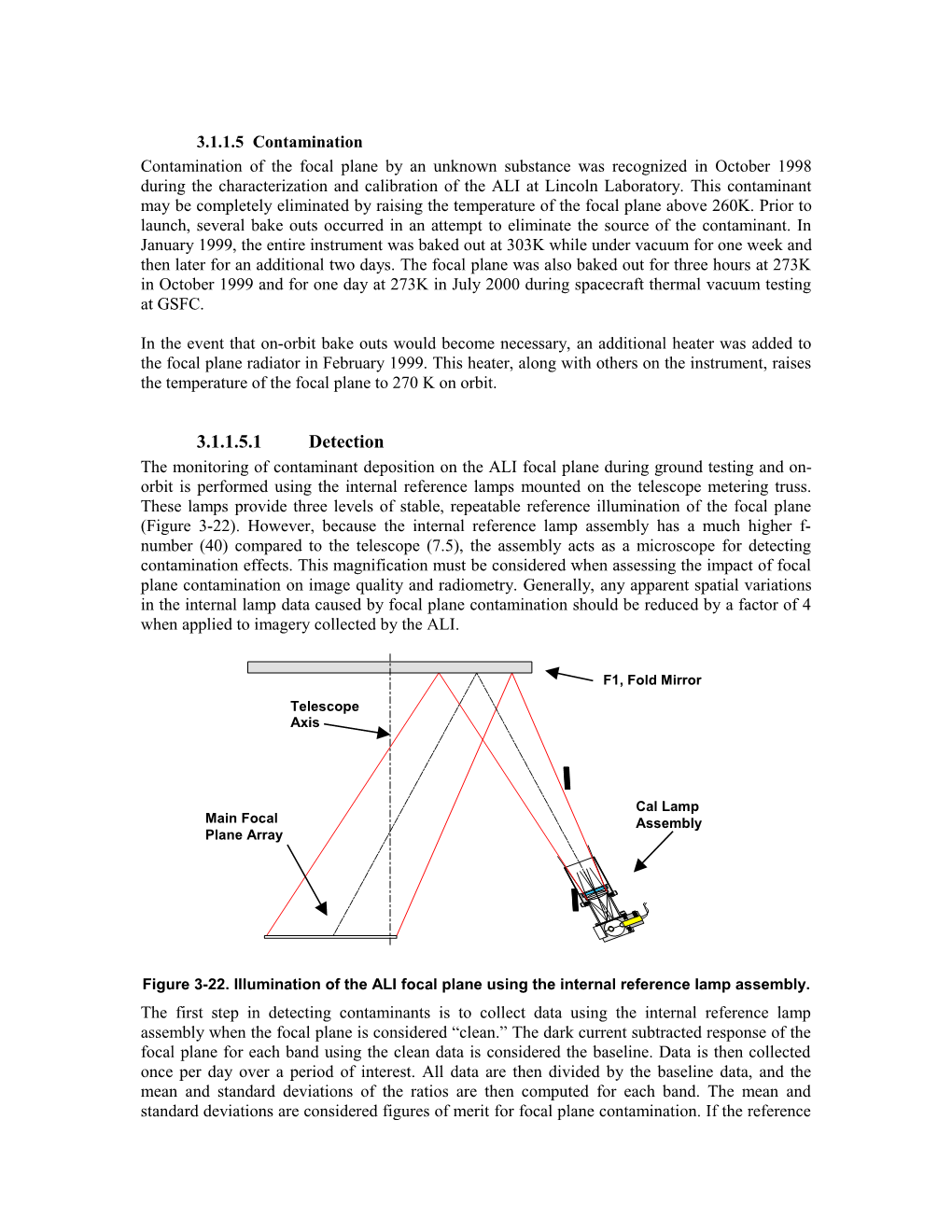 Figure 3-22. Illumination of the ALI Focal Plane Using the Internal Reference Lamp Assembly