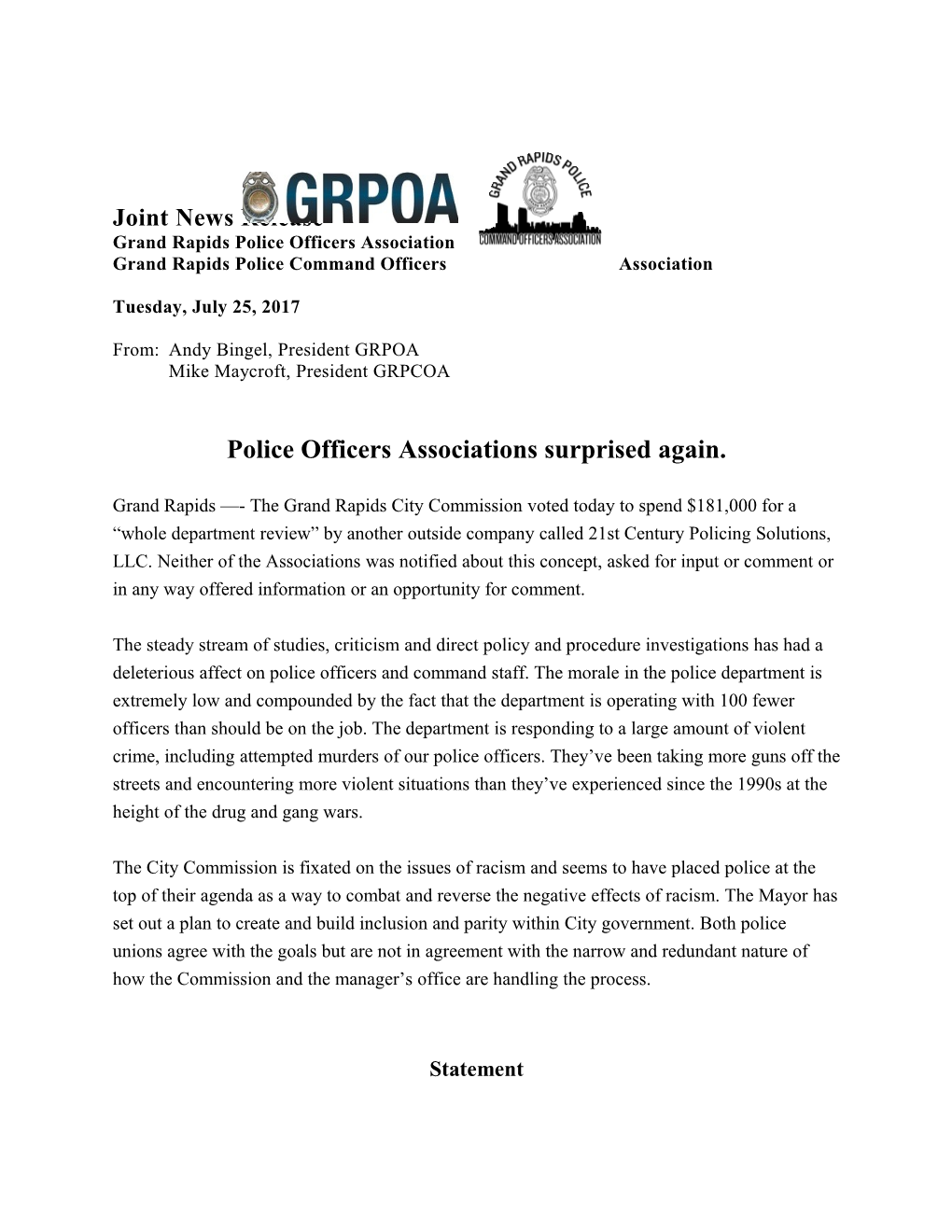 Grand Rapids Police Officers Association