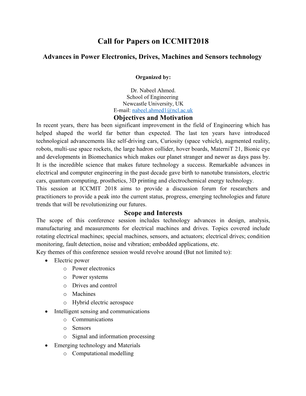 Advances in Power Electronics, Drives, Machines and Sensors Technology