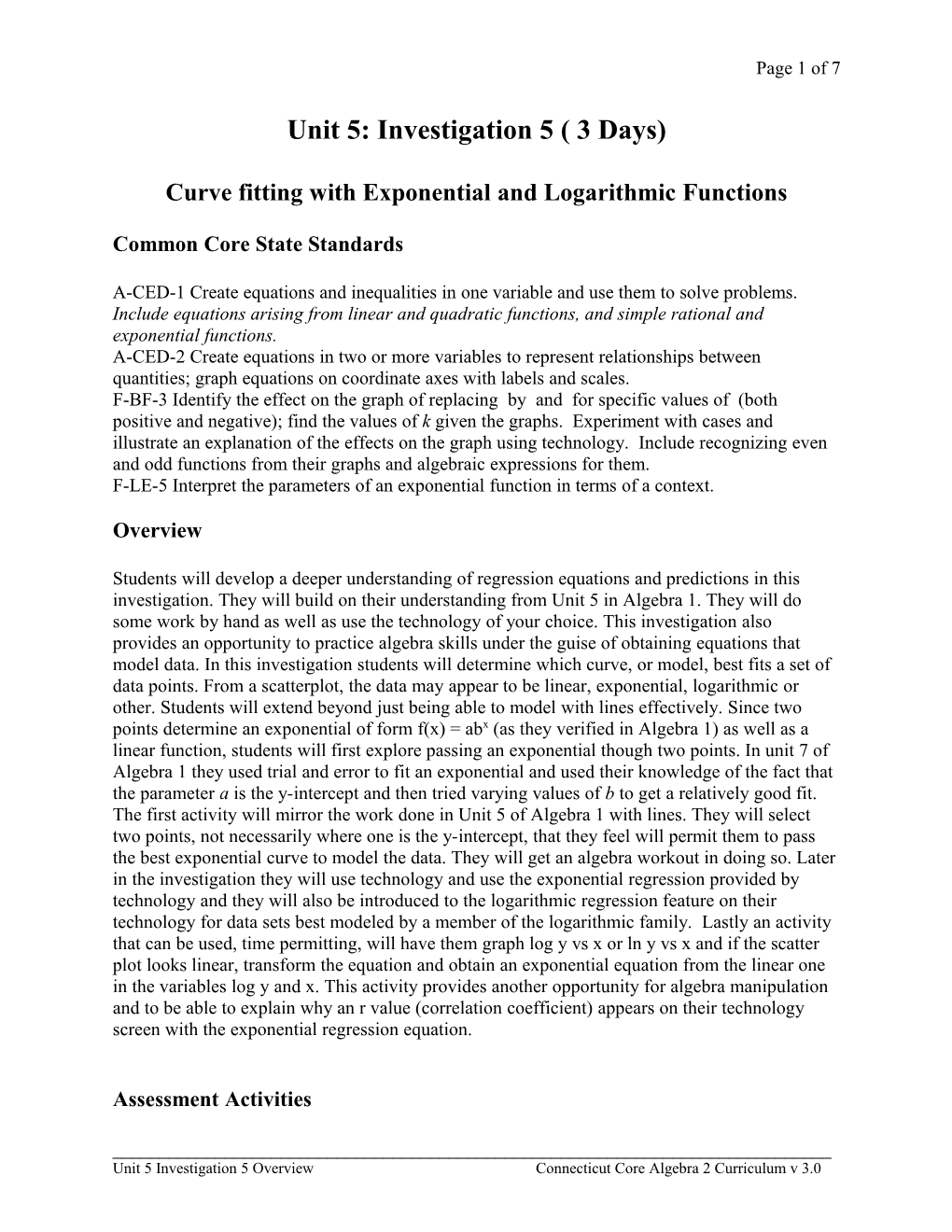 Curve Fitting with Exponential and Logarithmic Functions