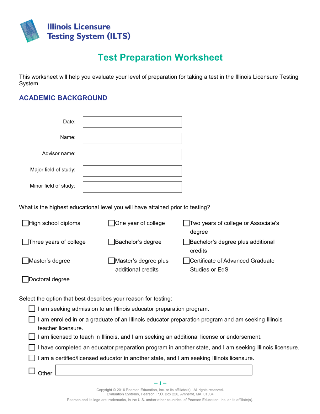 What Is the Highest Educational Level You Will Have Attained Prior to Testing?