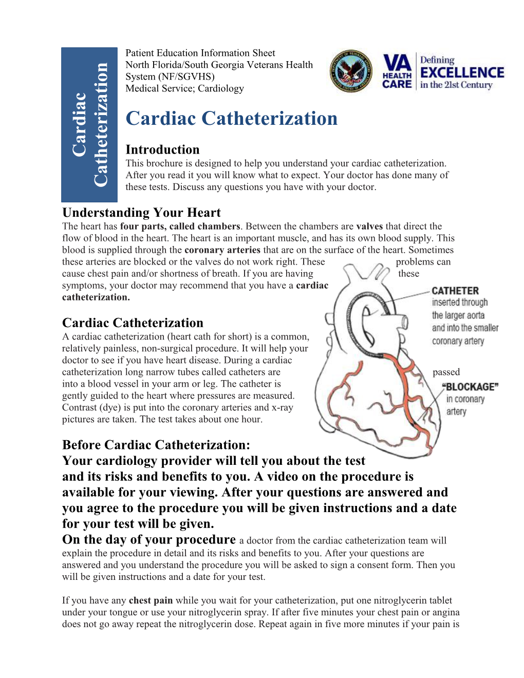 Your Cardiac Catheterization (NF/SGVHS)