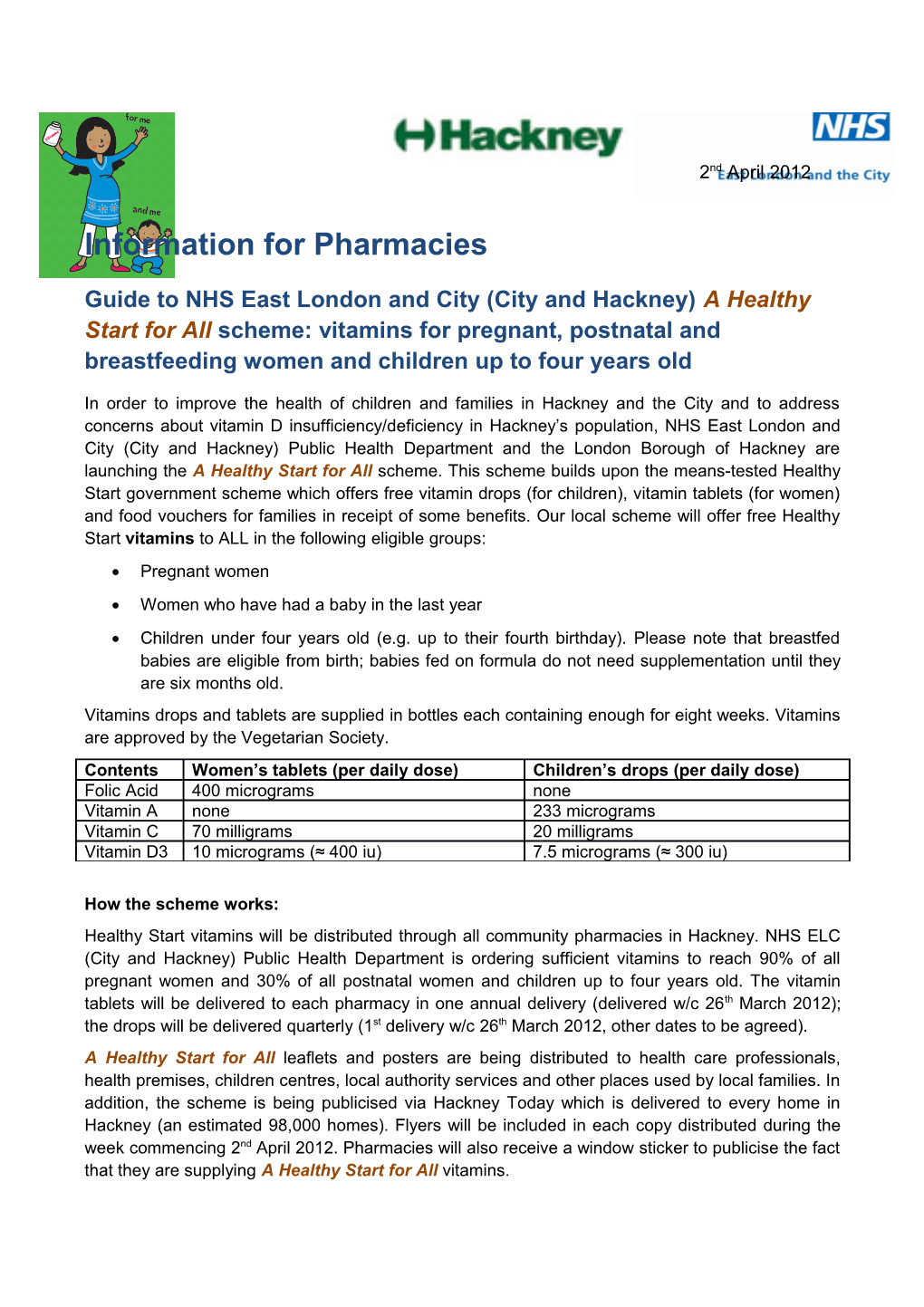 Information for Pharmacies