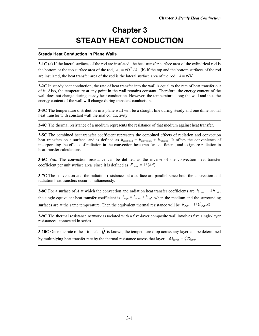 Chapter 3 Steady Heat Conduction