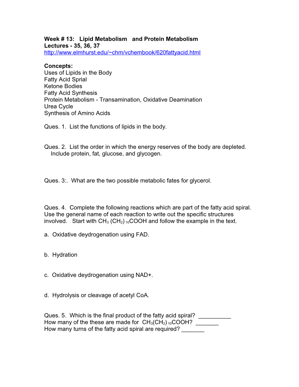 Homework # 9 Citric Acid Cycle, Electron Transport Chain, and Carbohydrate Summary