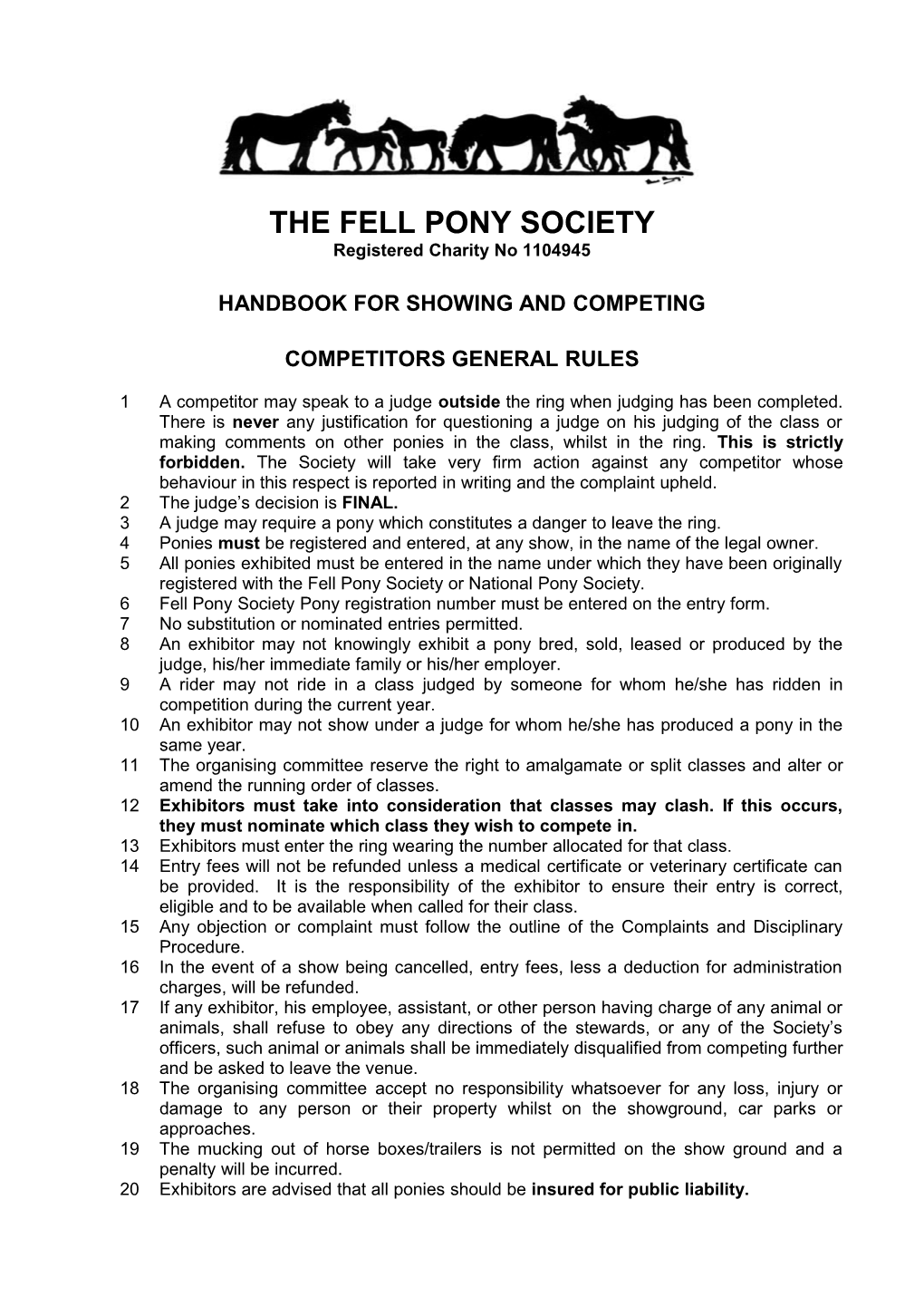 The Fell Pony Society
