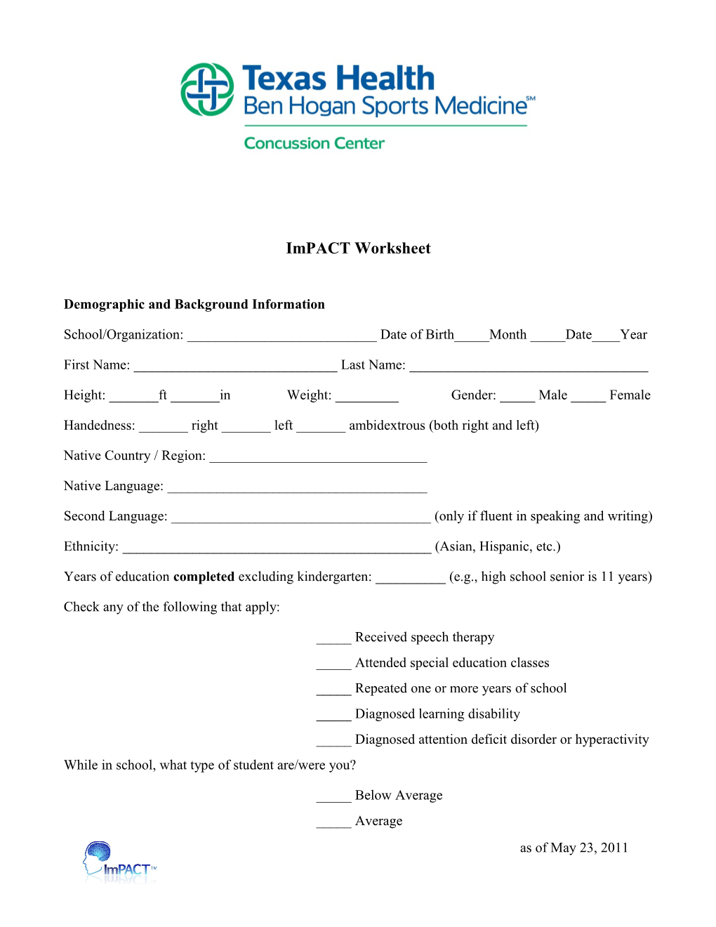 Demographic and Background Information